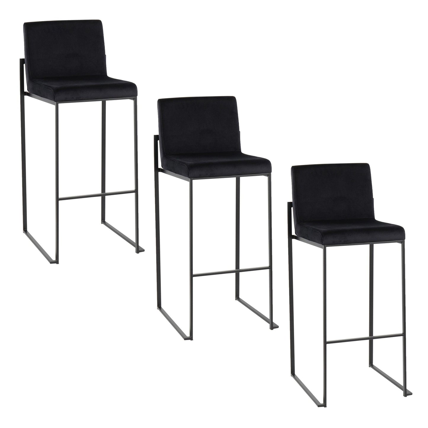 Majestic Office Furniture High Back 30" Fixed-Height Barstool - Set Of 3