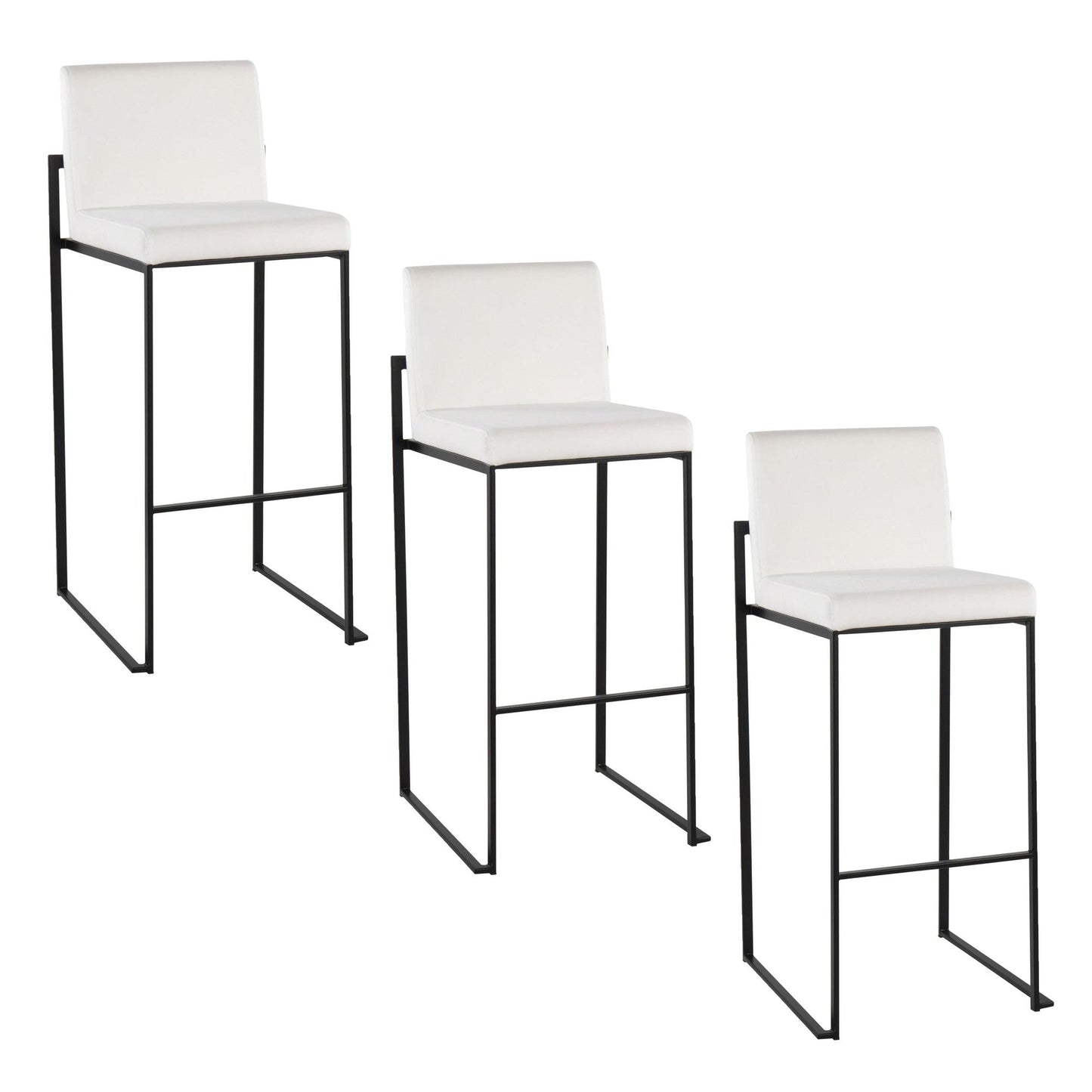 Majestic Office Furniture High Back 30" Fixed-Height Barstool - Set Of 3