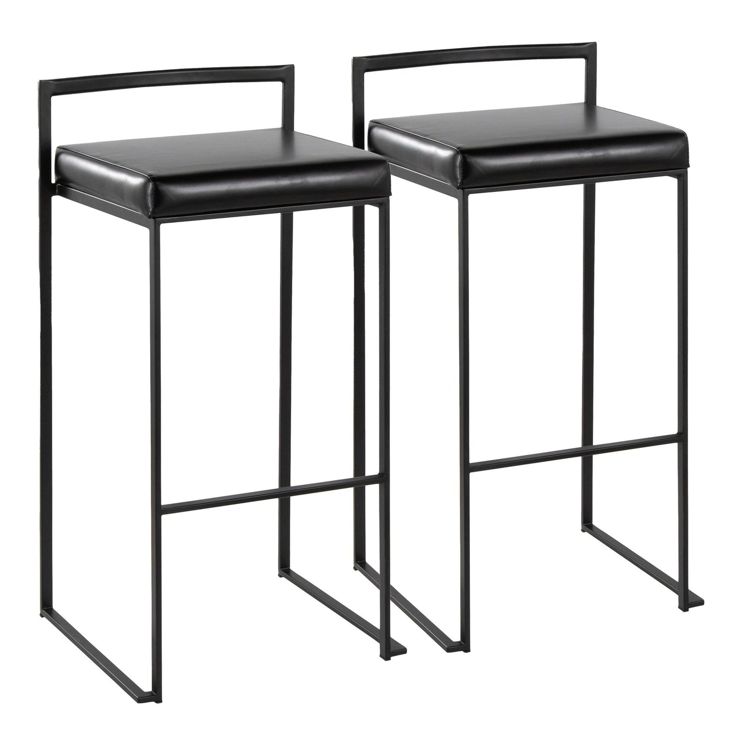 Majestic Office Furniture Stacker 30" Fixed-Height Barstool - Set of 2