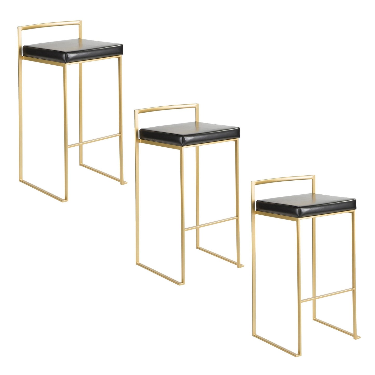 Majestic Office Furniture Stacker 30" Fixed-Height Barstool - Set Of 3
