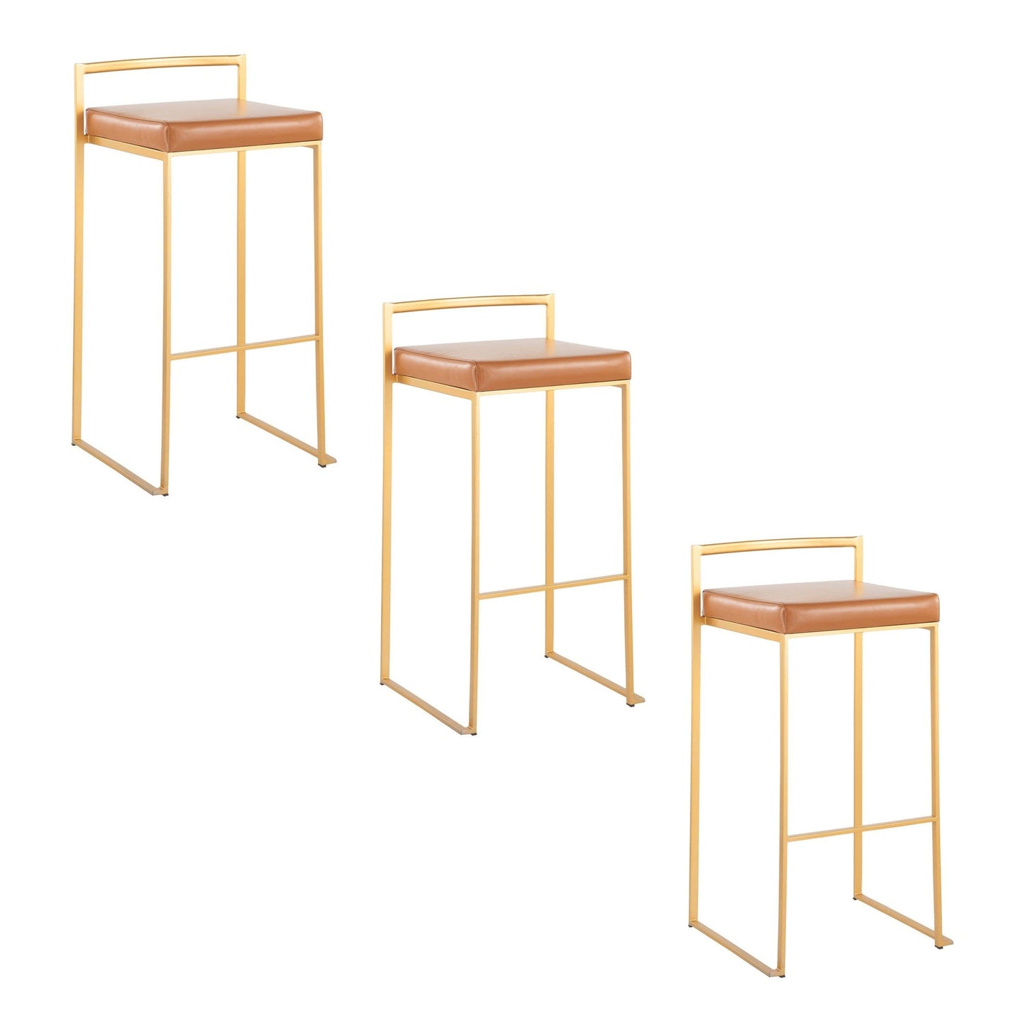Majestic Office Furniture Stacker 30" Fixed-Height Barstool - Set Of 3
