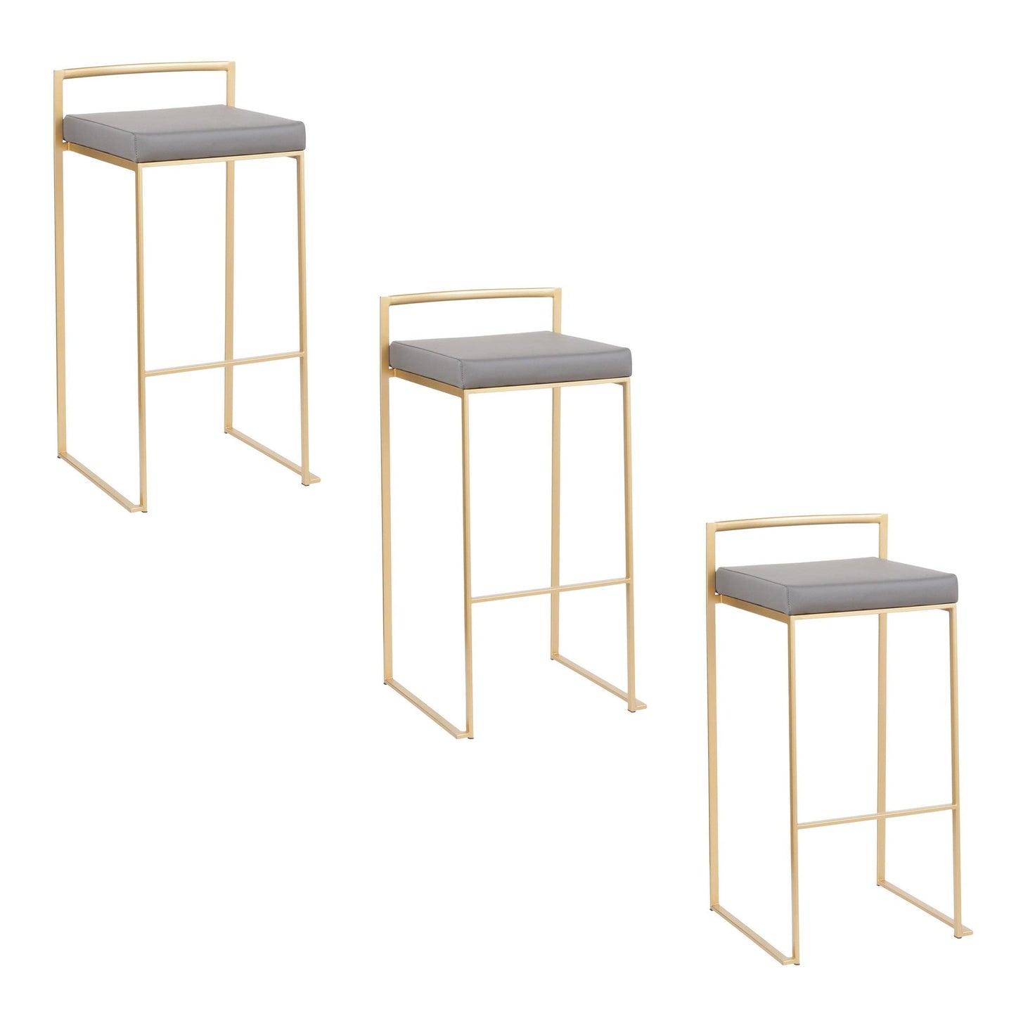 Majestic Office Furniture Stacker 30" Fixed-Height Barstool - Set Of 3
