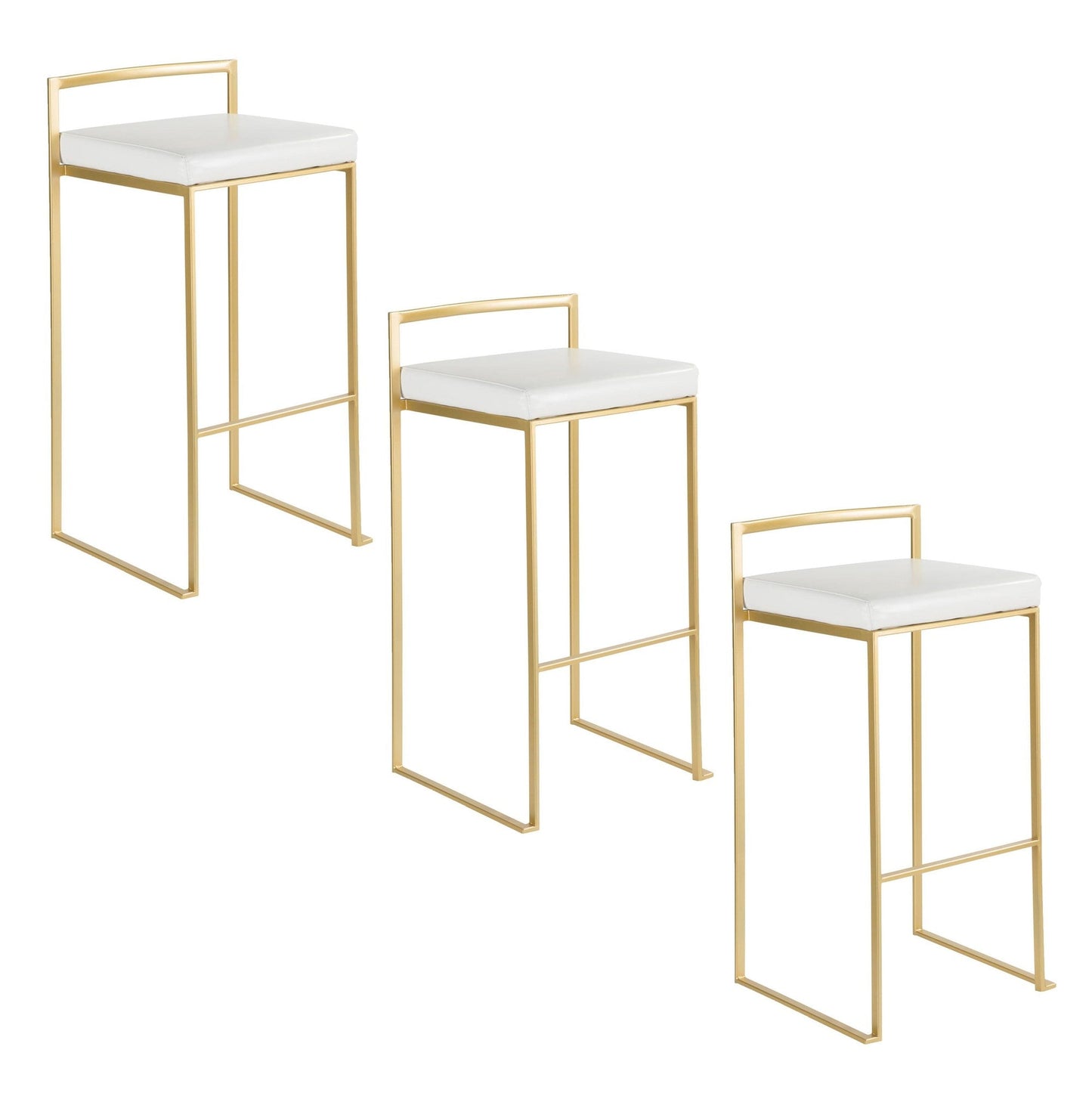 Majestic Office Furniture Stacker 30" Fixed-Height Barstool - Set Of 3