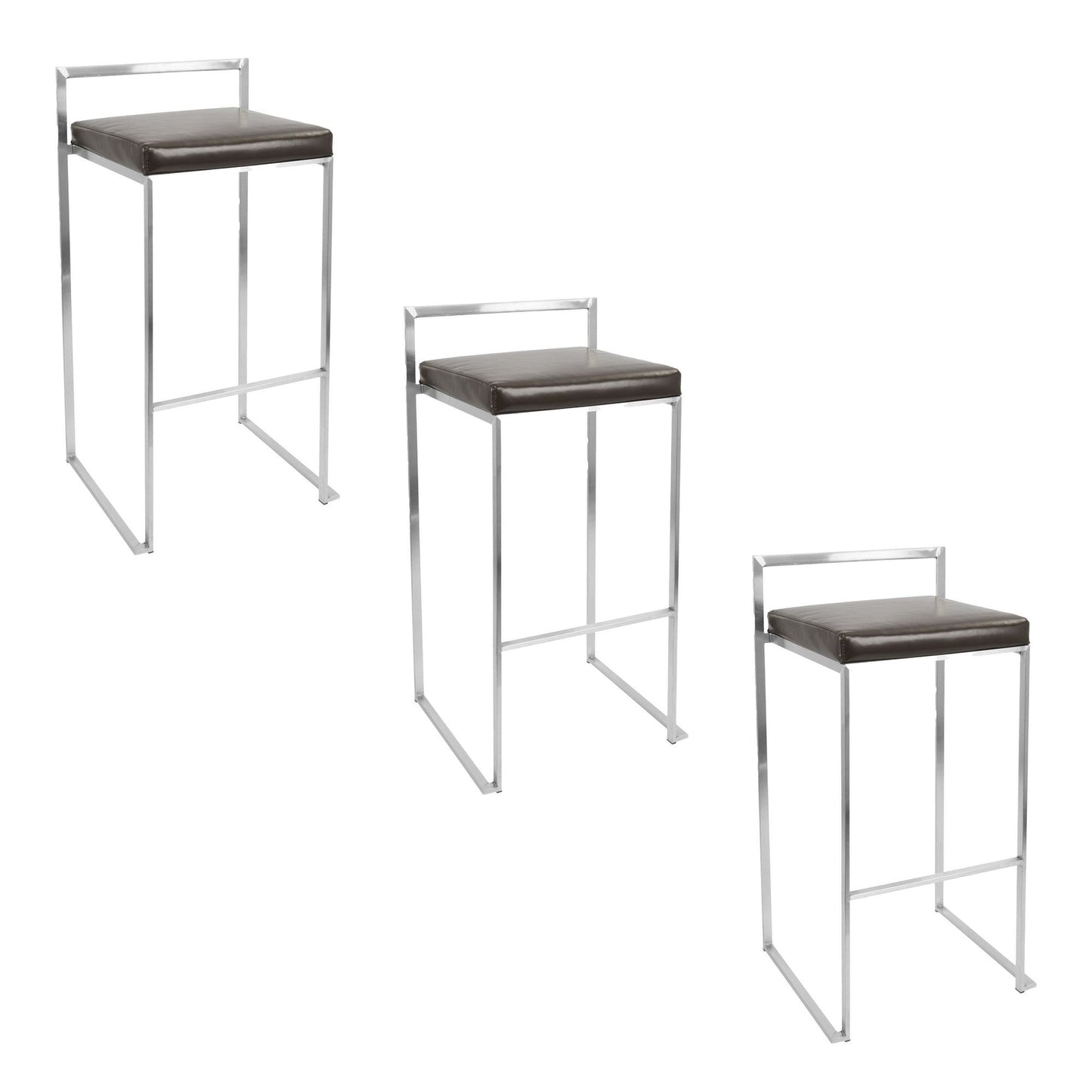 Majestic Office Furniture Stacker 30" Fixed-Height Barstool - Set Of 3