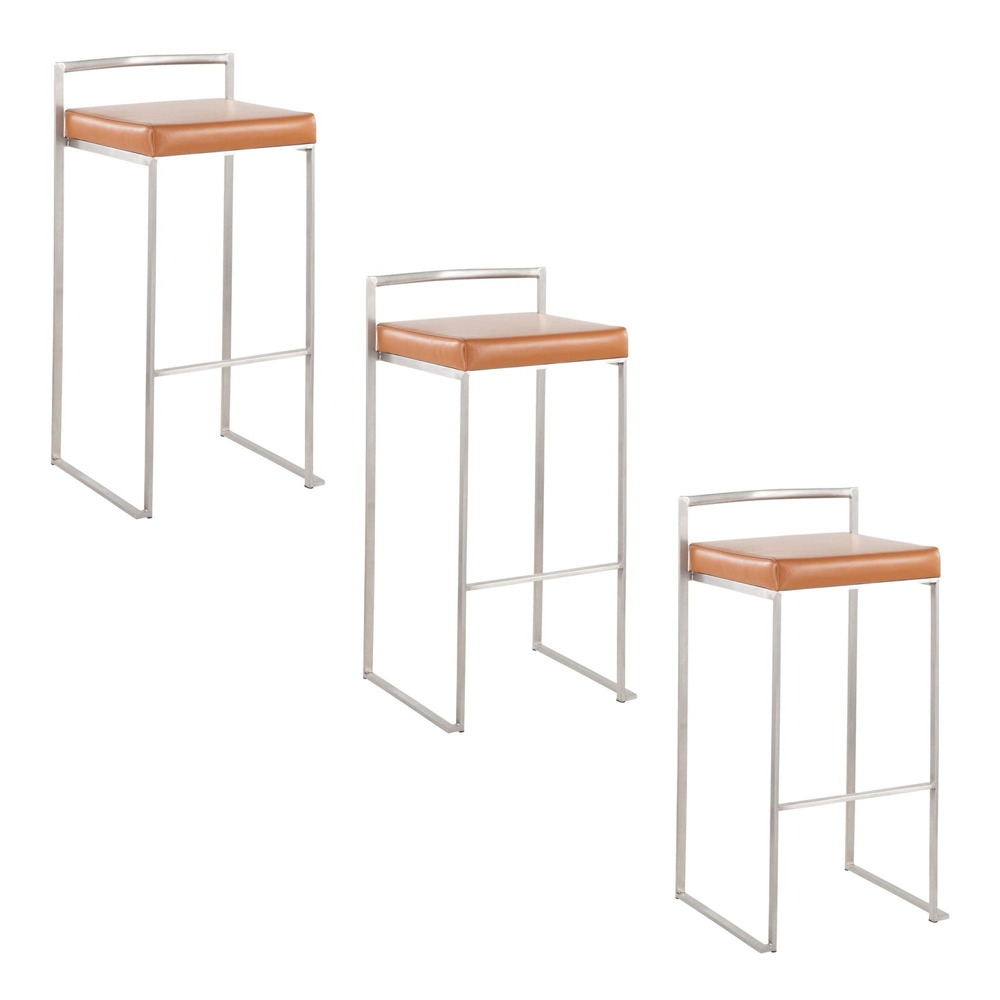 Majestic Office Furniture Stacker 30" Fixed-Height Barstool - Set Of 3