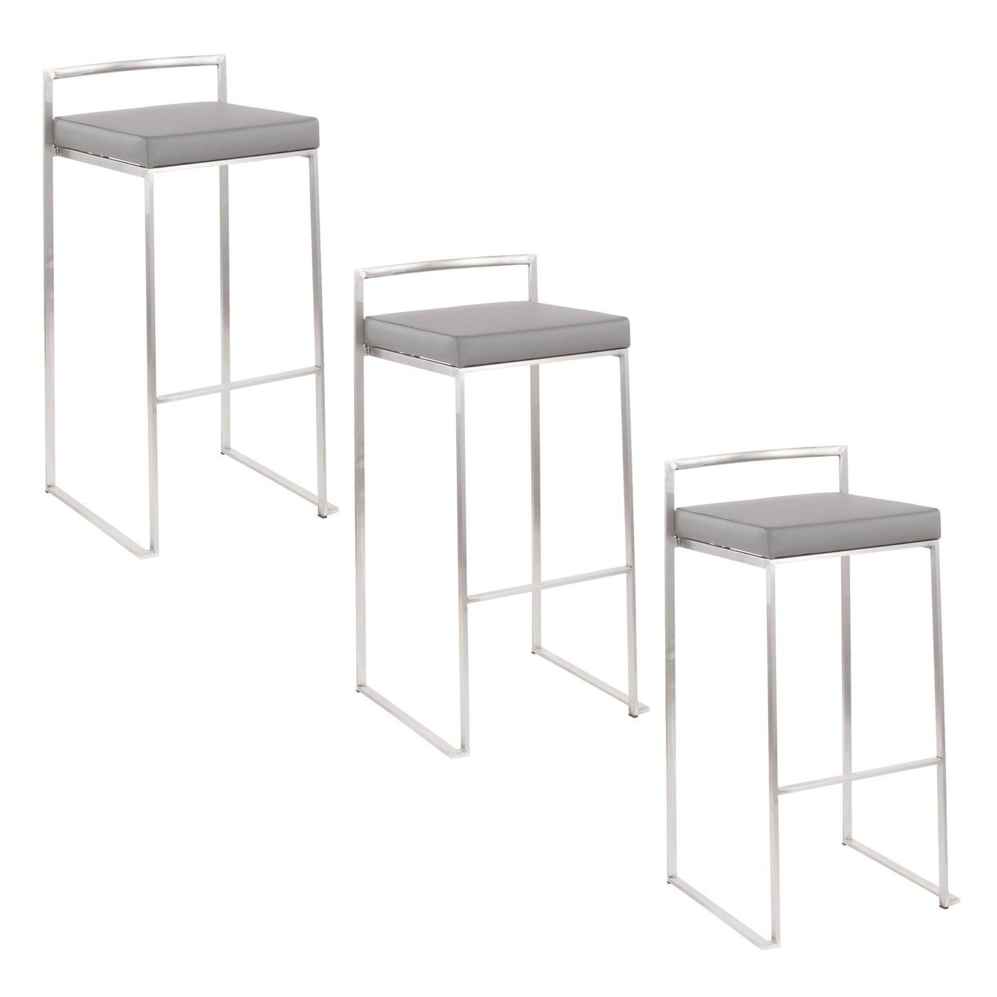 Majestic Office Furniture Stacker 30" Fixed-Height Barstool - Set Of 3