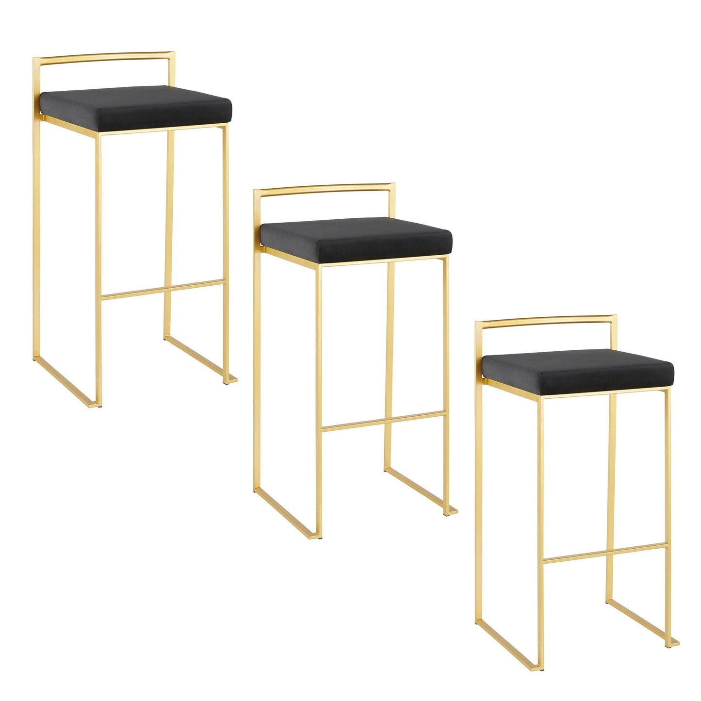 Majestic Office Furniture Stacker 30" Fixed-Height Barstool - Set Of 3