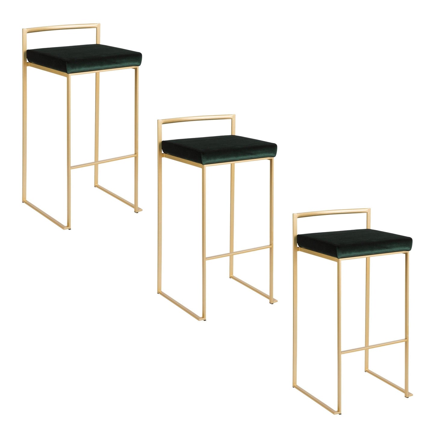Majestic Office Furniture Stacker 30" Fixed-Height Barstool - Set Of 3