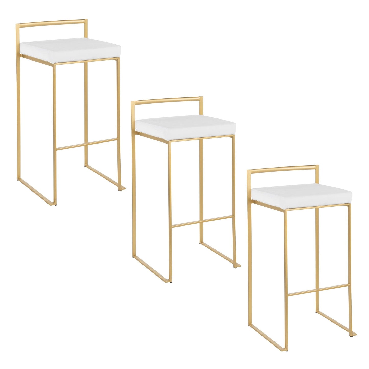 Majestic Office Furniture Stacker 30" Fixed-Height Barstool - Set Of 3