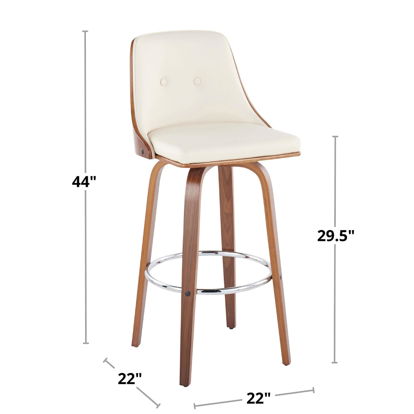 Majestic Office Furniture 30" Fixed-Height Barstool - Set of 2