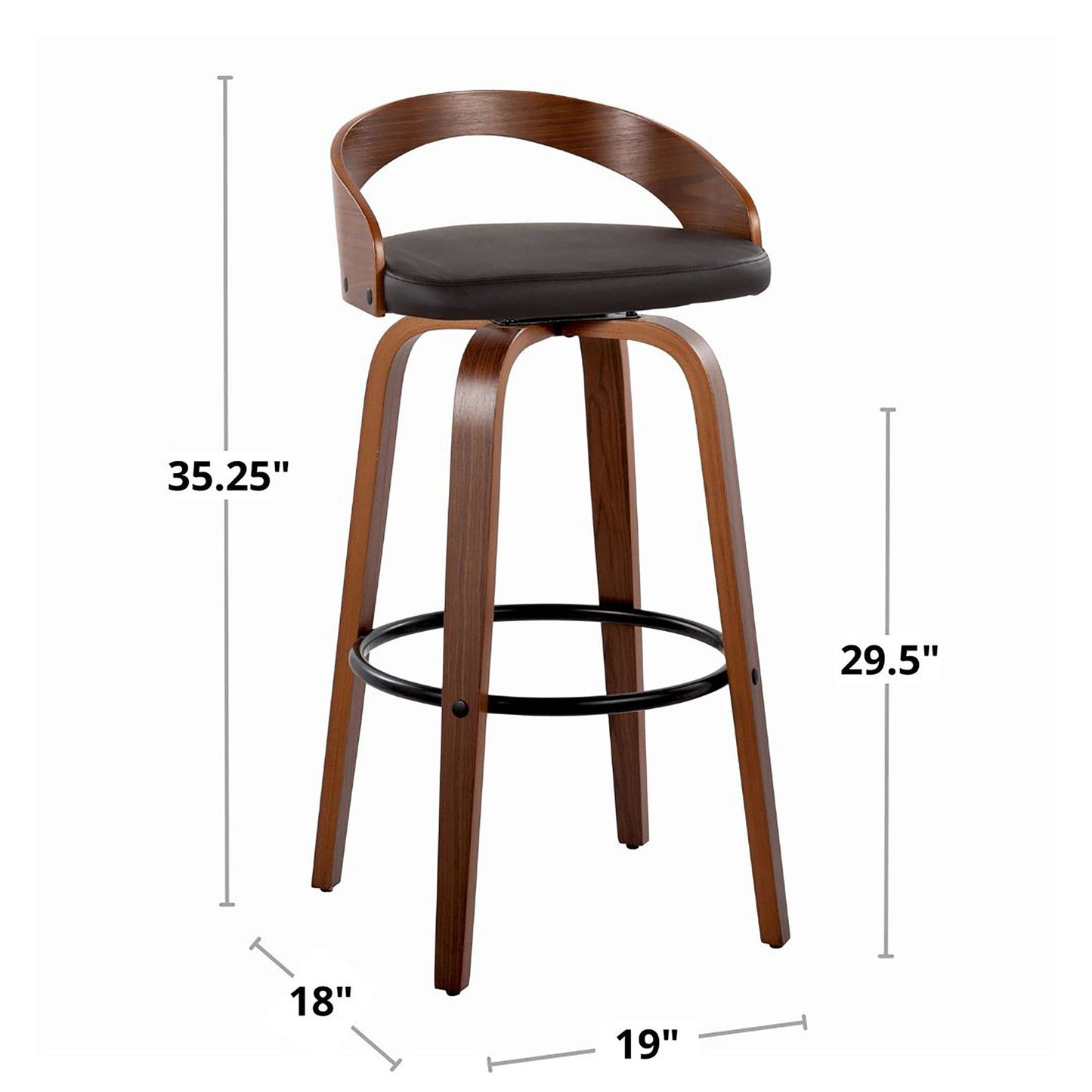 Majestic Office Furniture 30" Fixed-Height Barstool - Set of 2