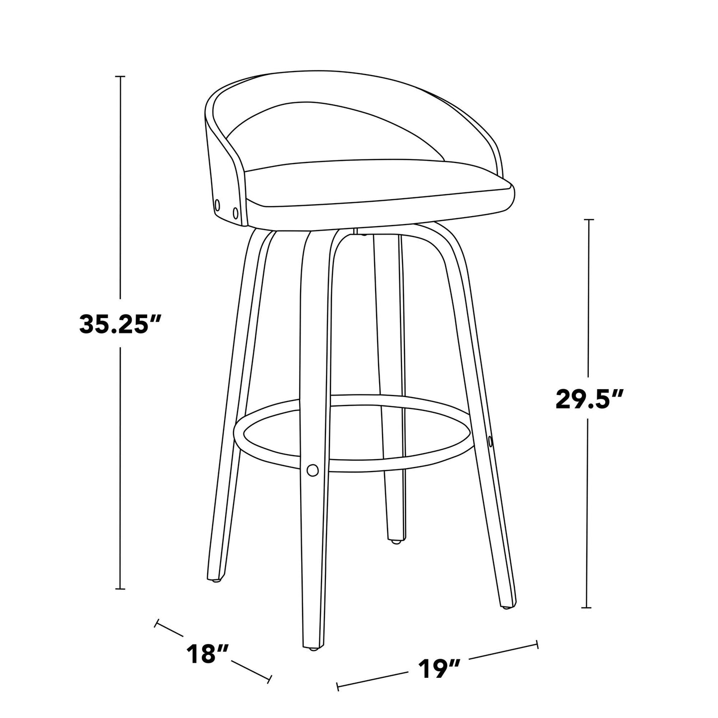 Majestic Office Furniture 30" Fixed-Height Barstool - Set of 2