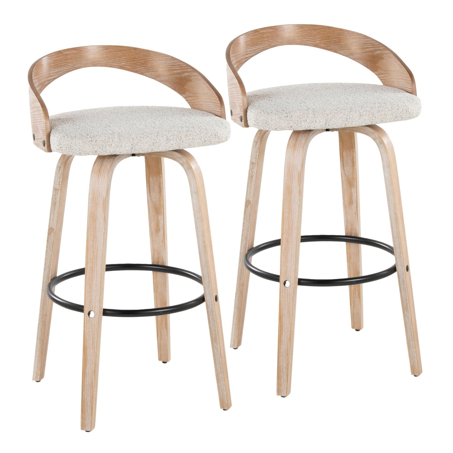Majestic Office Furniture 30" Fixed-Height Barstool - Set of 2