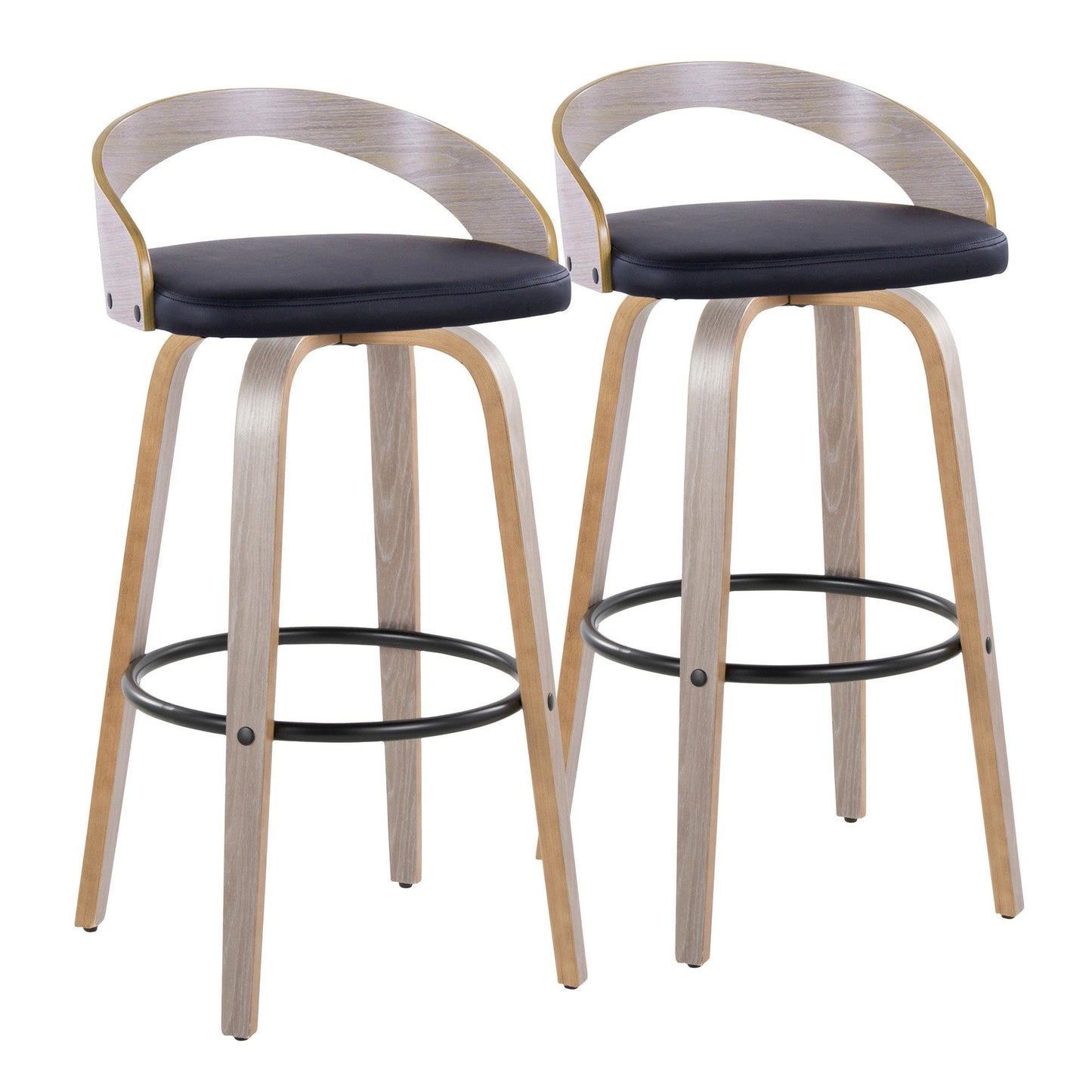 Majestic Office Furniture 30" Fixed-Height Barstool - Set of 2