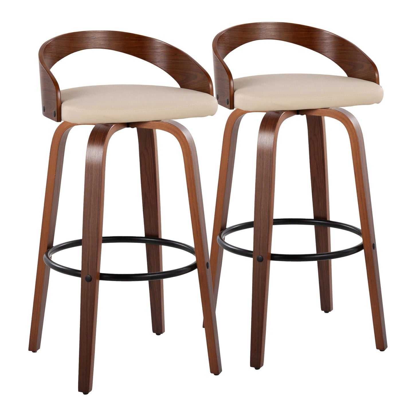 Majestic Office Furniture 30" Fixed-Height Barstool - Set of 2