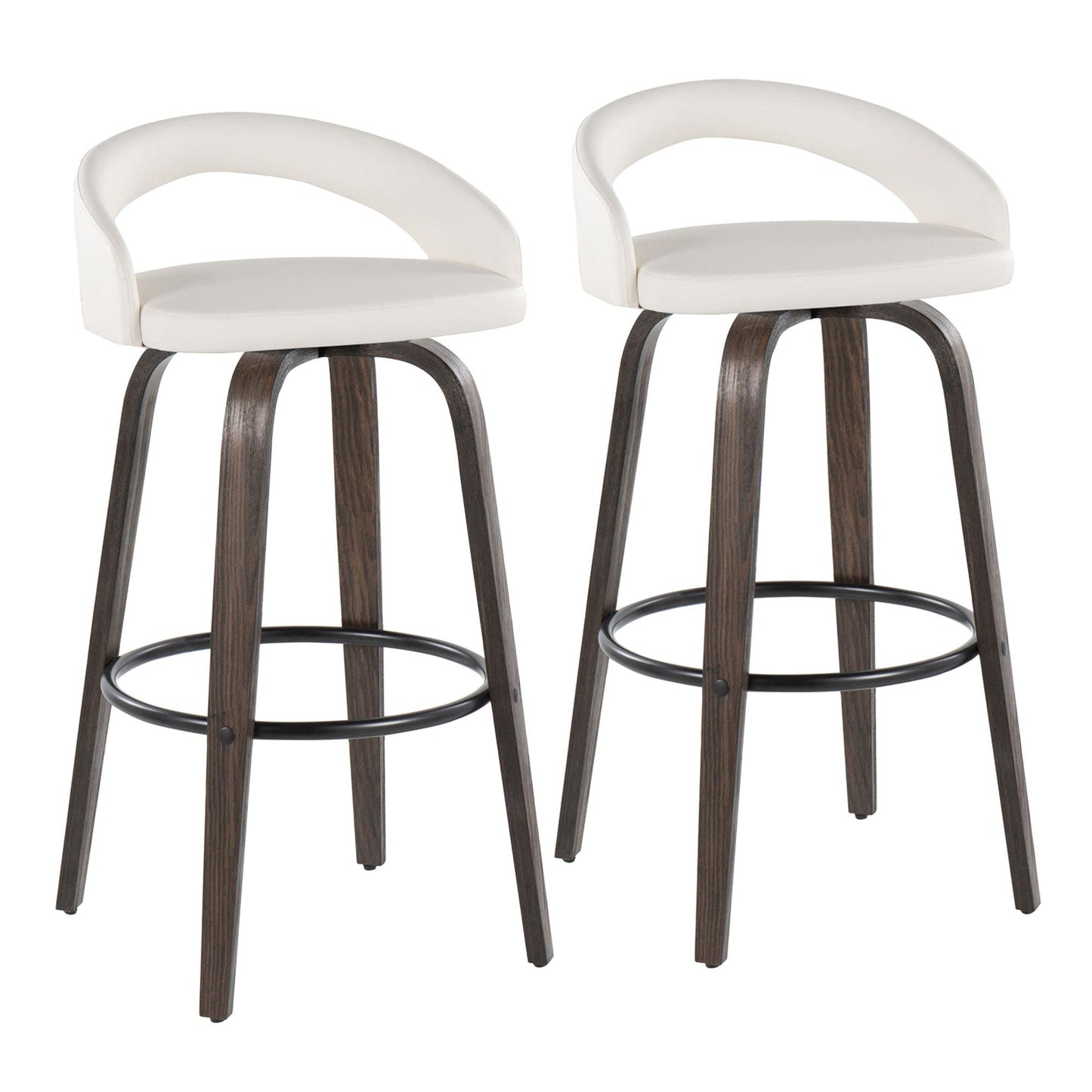 Majestic Office Furniture Upholstered 30" Fixed-Height Barstool - Set of 2