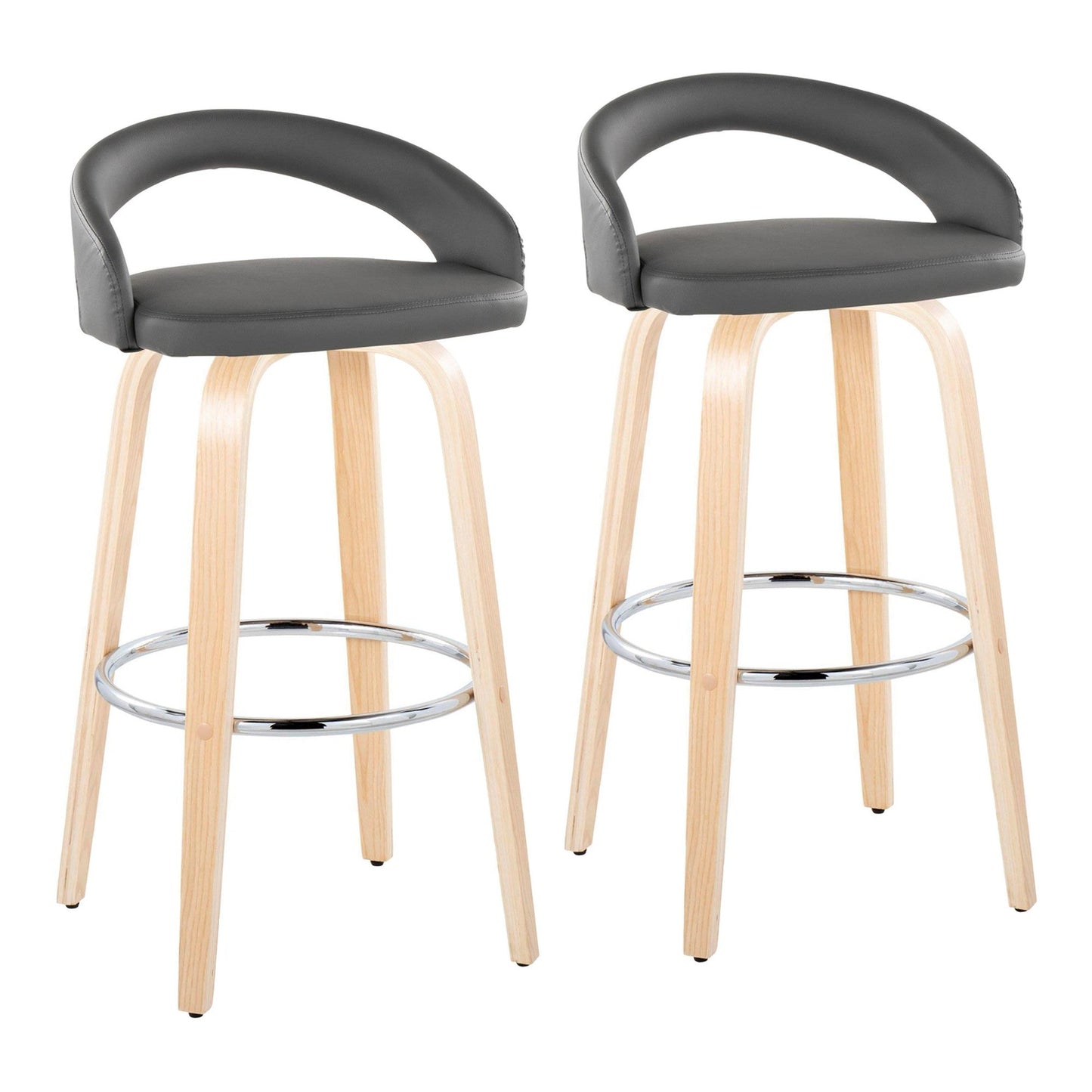Majestic Office Furniture Upholstered 30" Fixed-Height Barstool - Set of 2