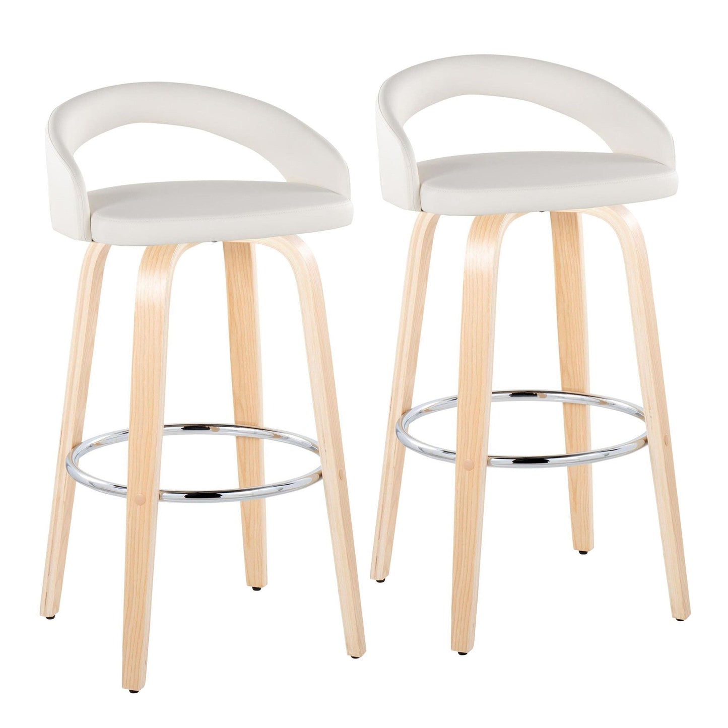 Majestic Office Furniture Upholstered 30" Fixed-Height Barstool - Set of 2