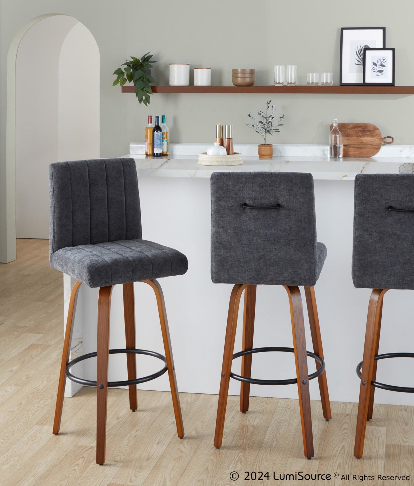 Majestic Office Furniture 30" Fixed-Height Barstool - Set of 2