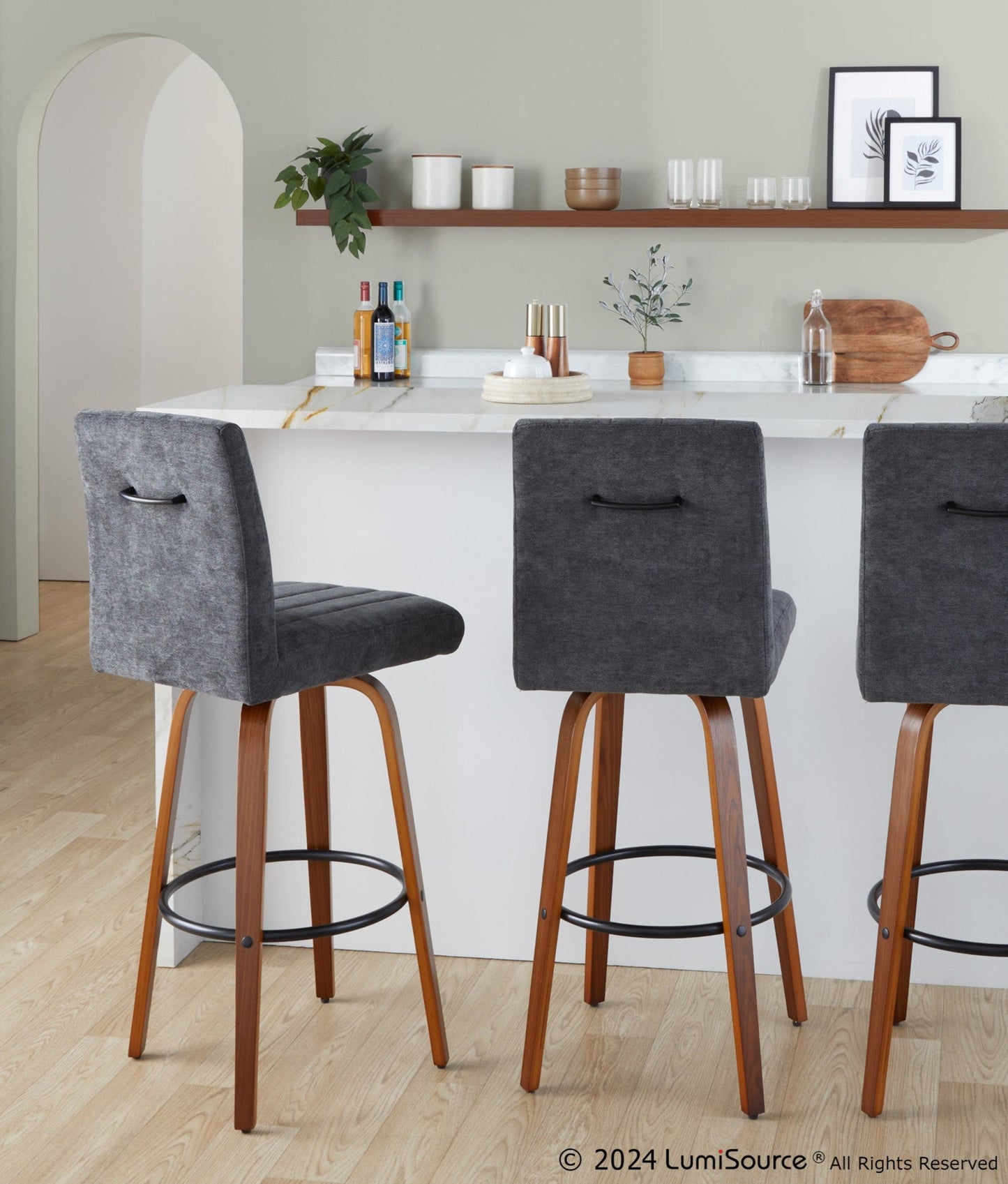 Majestic Office Furniture 30" Fixed-Height Barstool - Set of 2