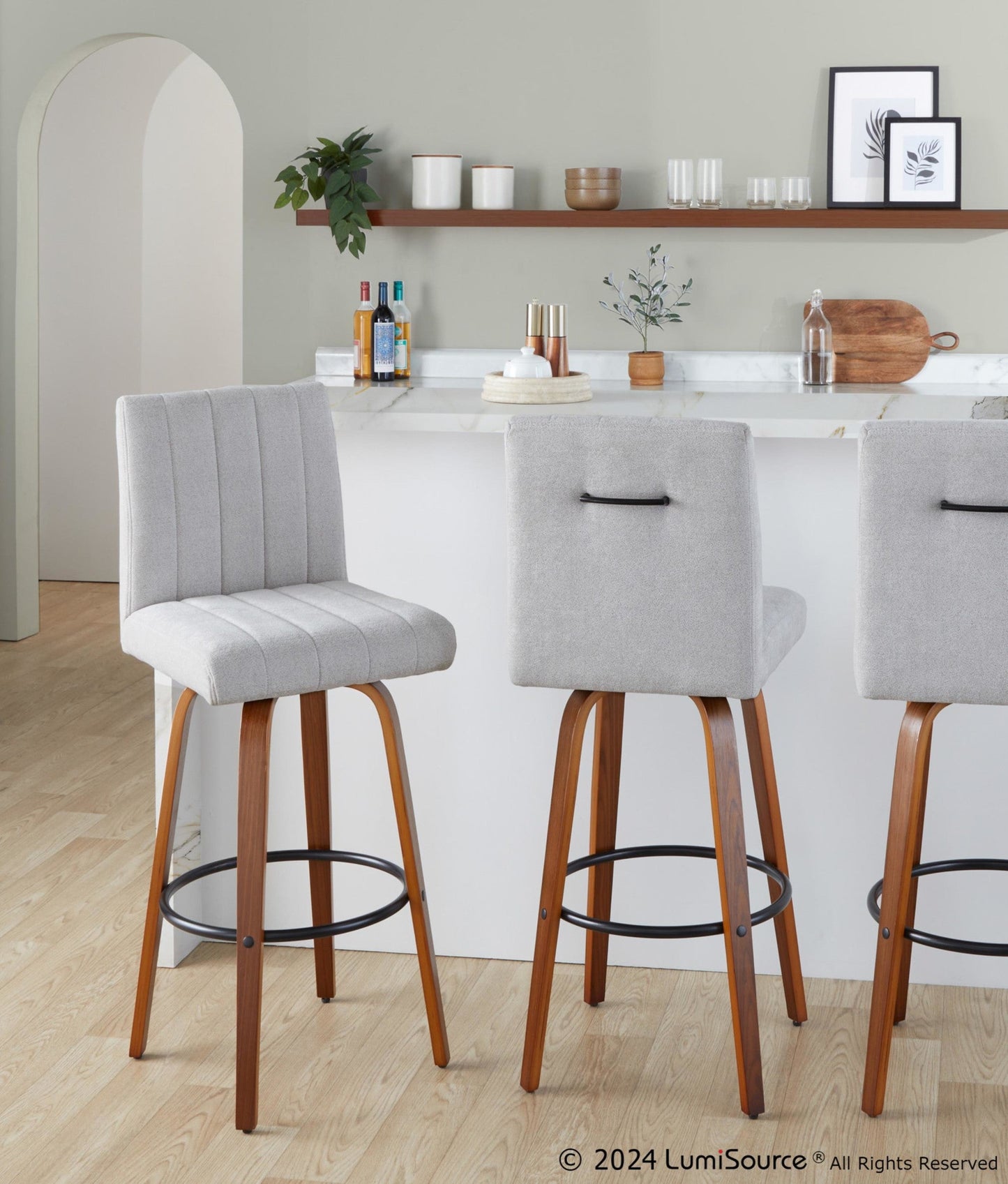 Majestic Office Furniture 30" Fixed-Height Barstool - Set of 2