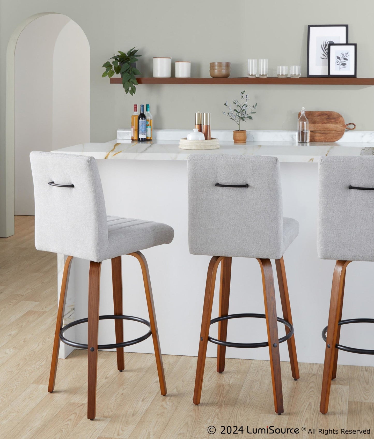 Majestic Office Furniture 30" Fixed-Height Barstool - Set of 2