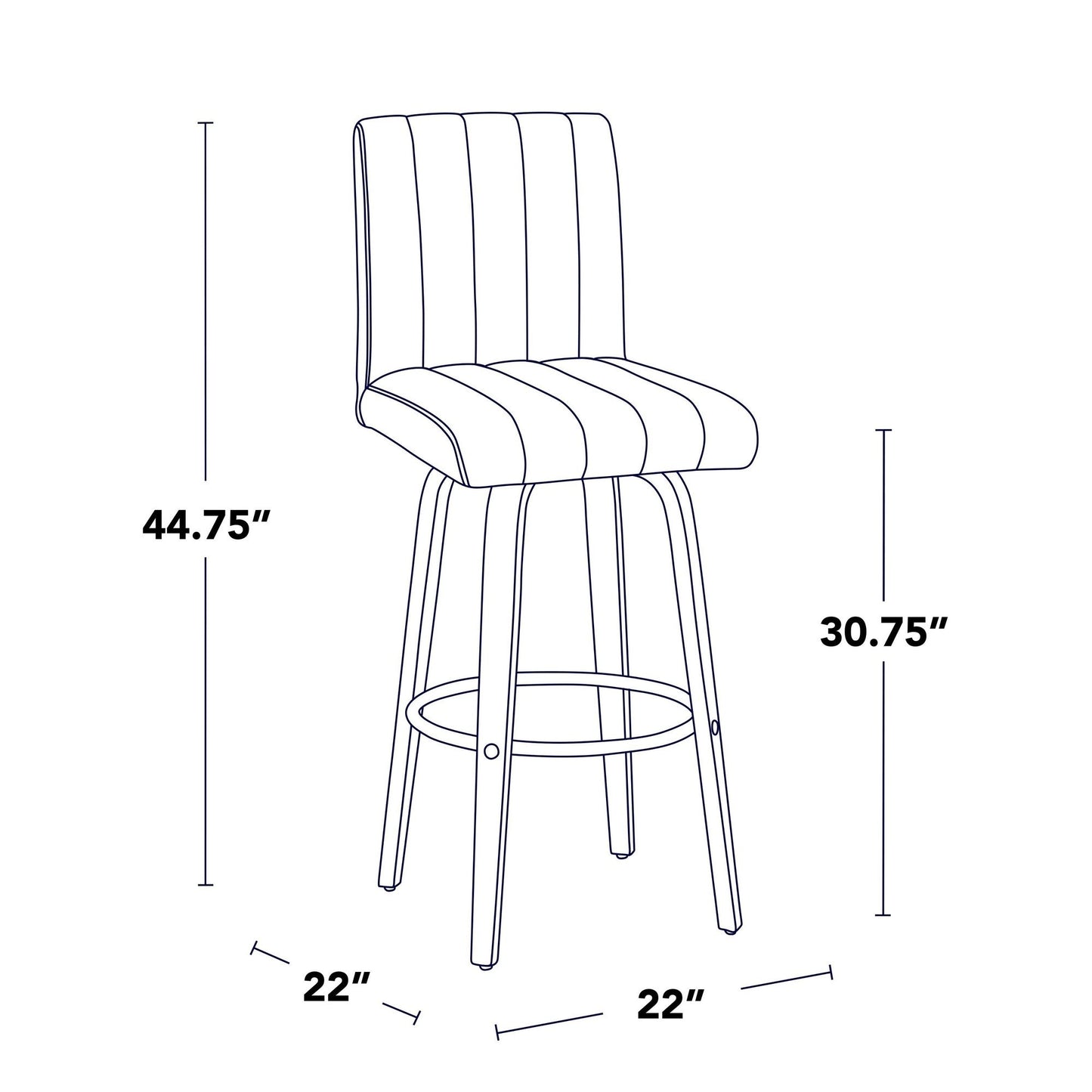 Majestic Office Furniture 30" Fixed-Height Barstool - Set of 2