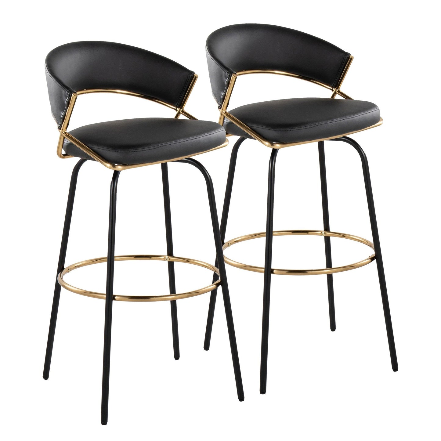 Majestic Office Furniture 30" Fixed-Height Barstool - Set of 2