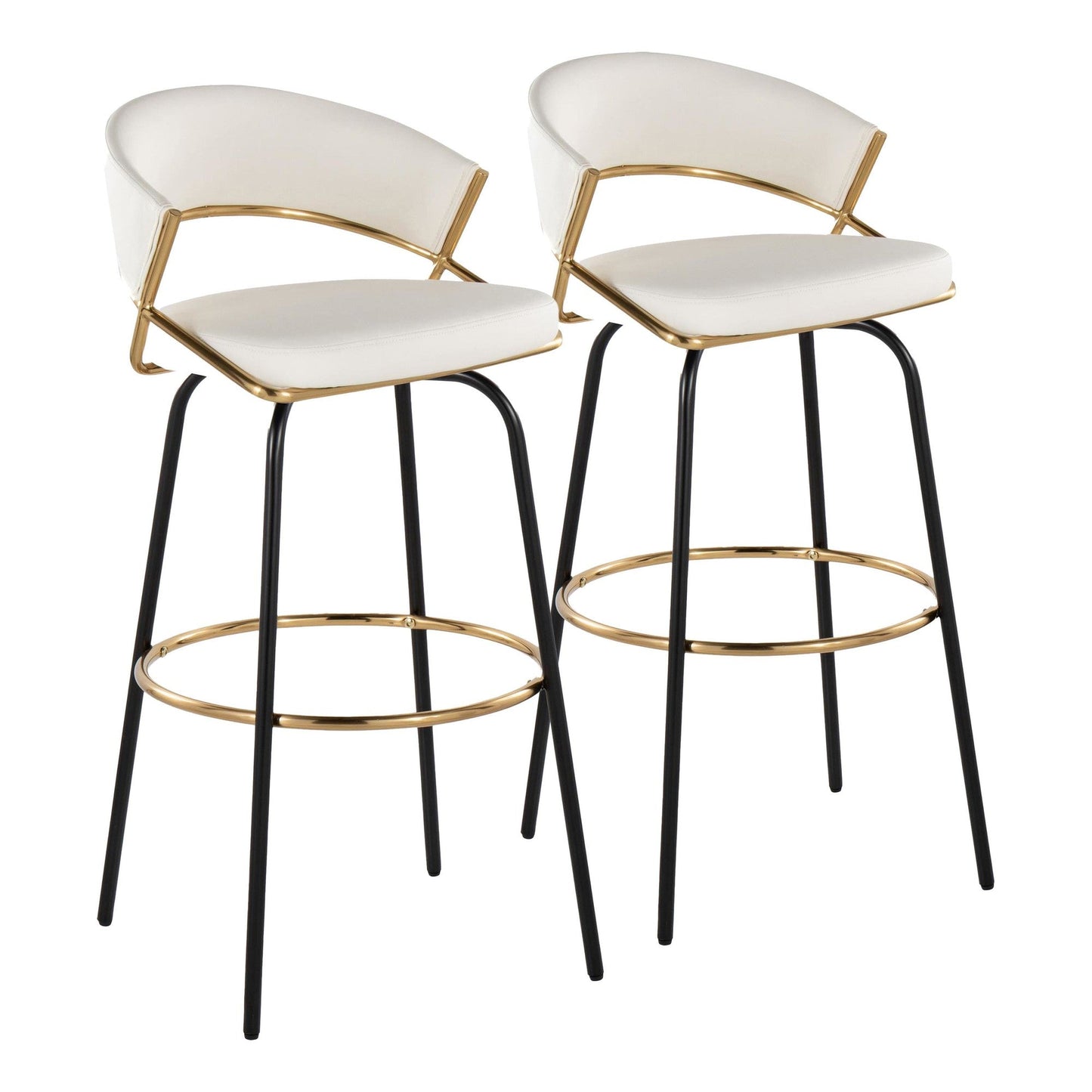 Majestic Office Furniture 30" Fixed-Height Barstool - Set of 2
