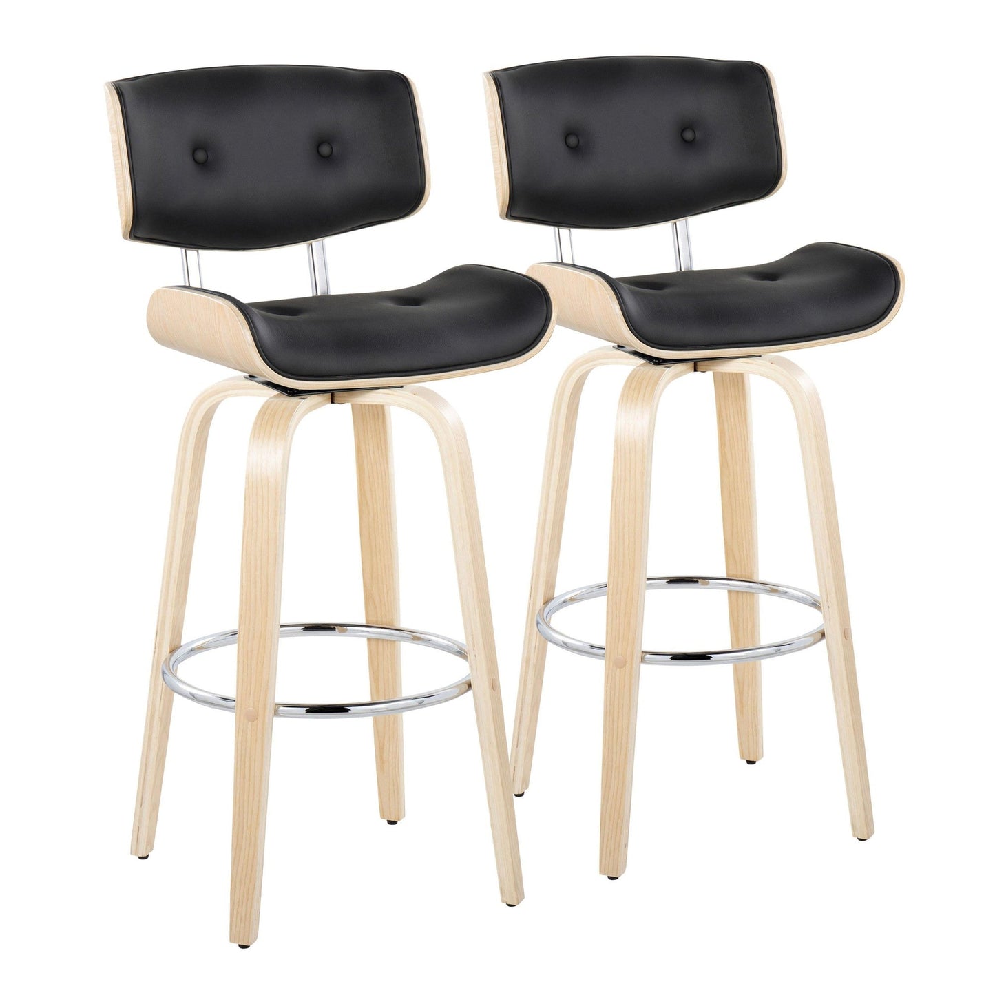 Majestic Office Furniture 30" Fixed-Height Barstool - Set of 2