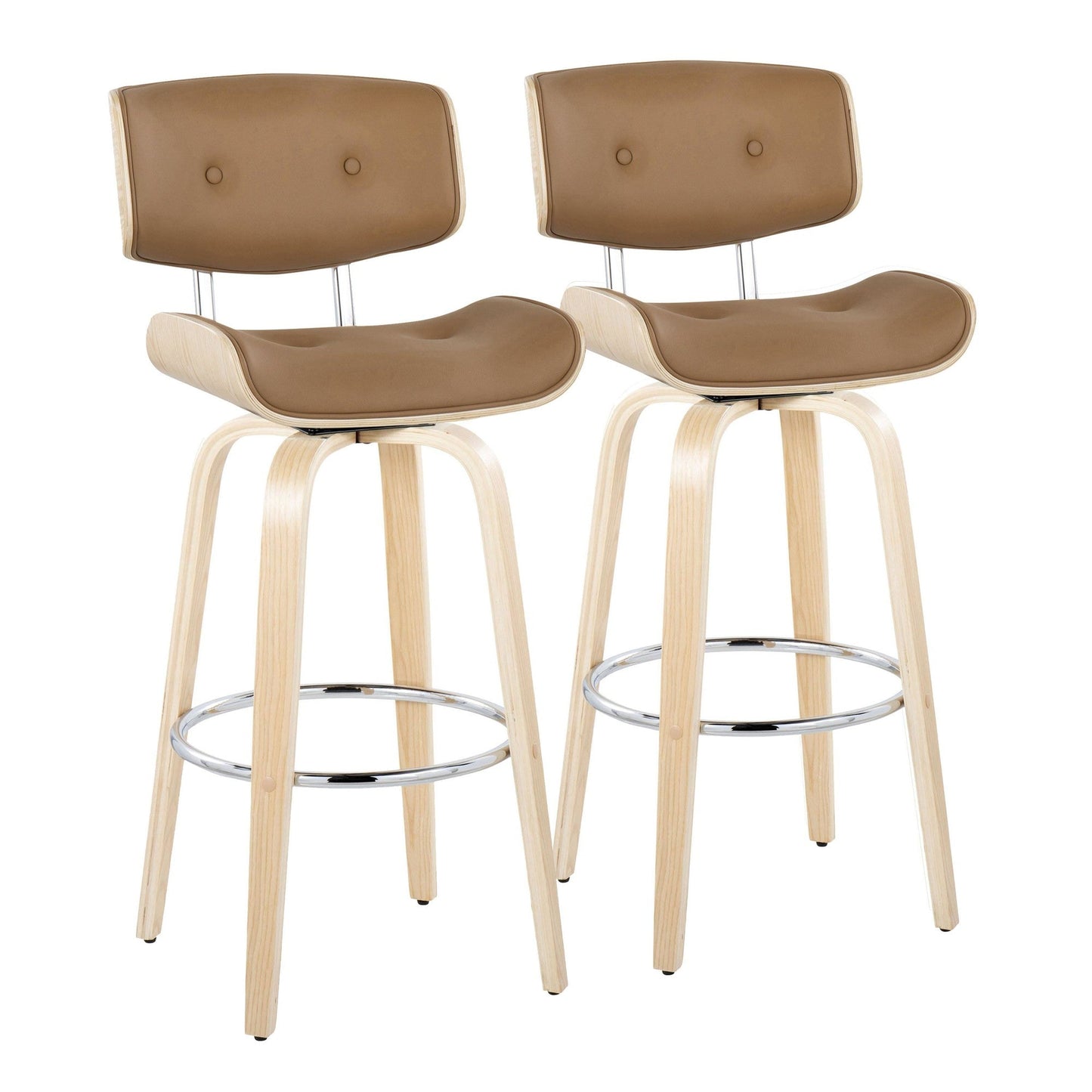 Majestic Office Furniture 30" Fixed-Height Barstool - Set of 2
