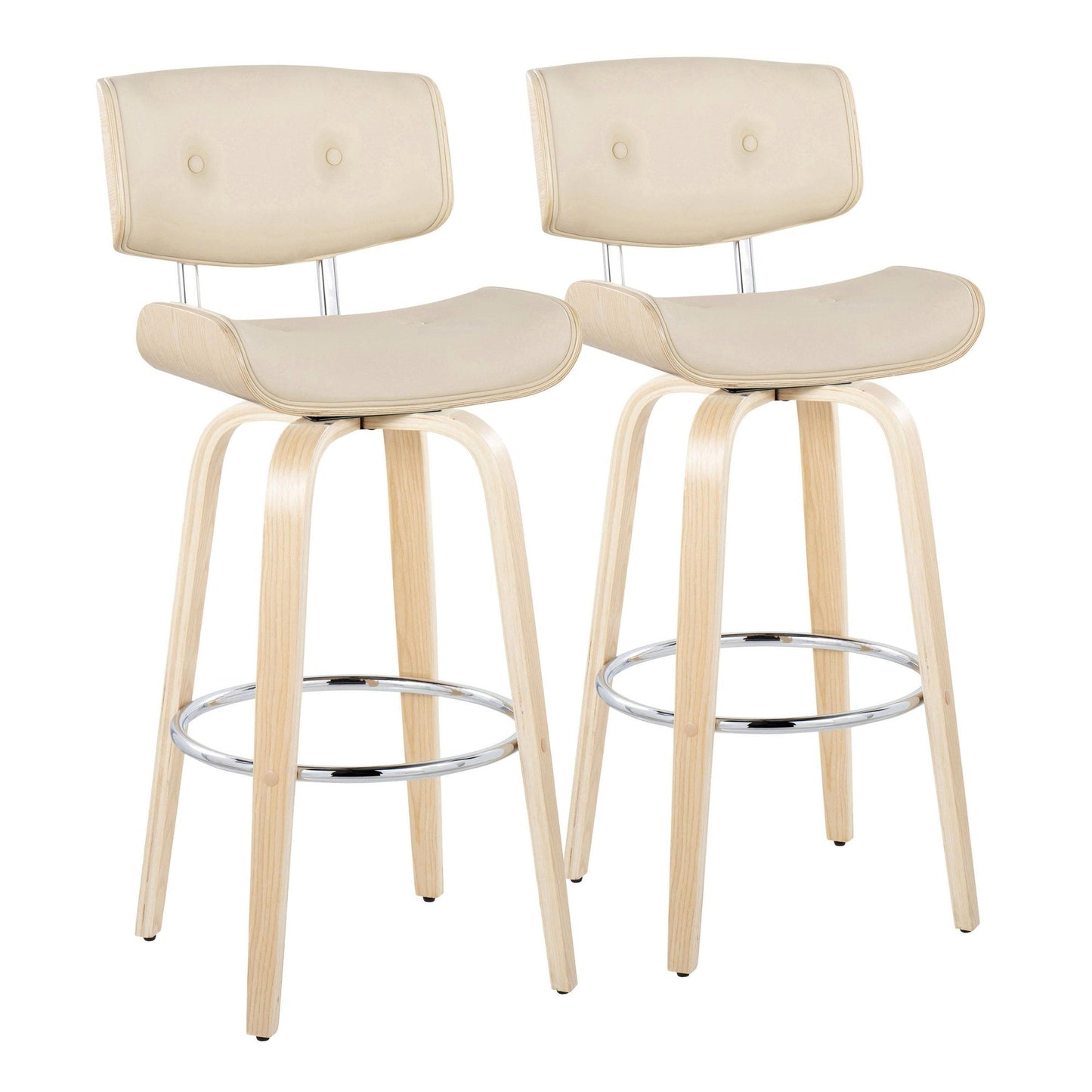 Majestic Office Furniture 30" Fixed-Height Barstool - Set of 2