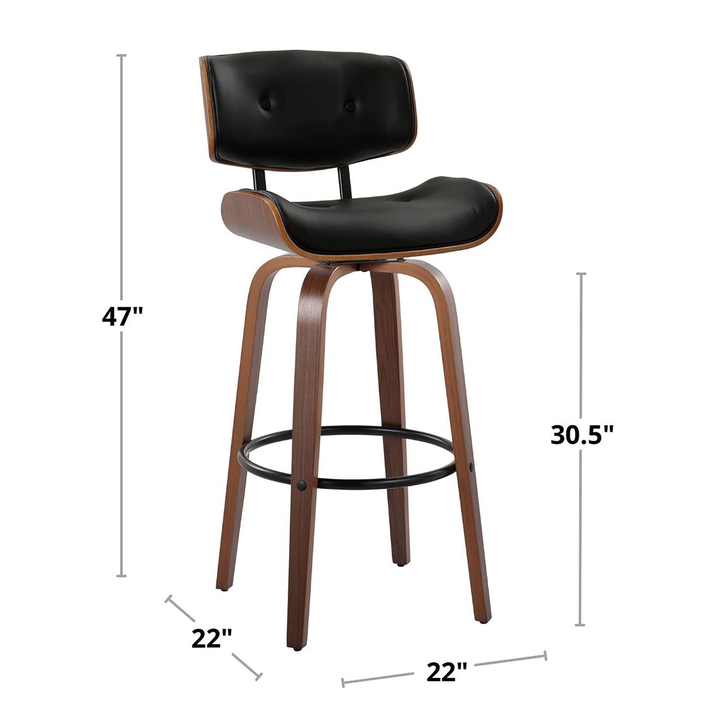 Majestic Office Furniture 30" Fixed-Height Barstool - Set of 2