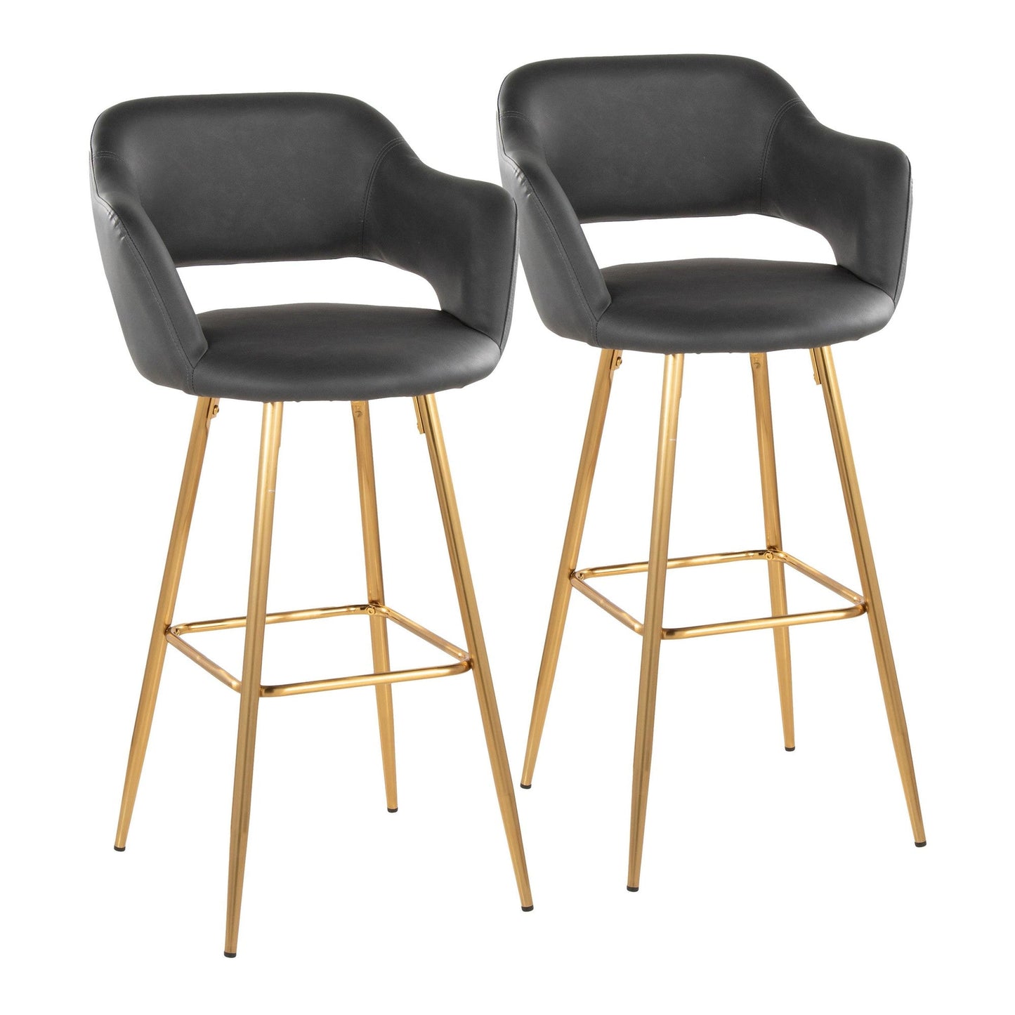 Majestic Office Furniture 30" Fixed-Height Barstool - Set of 2