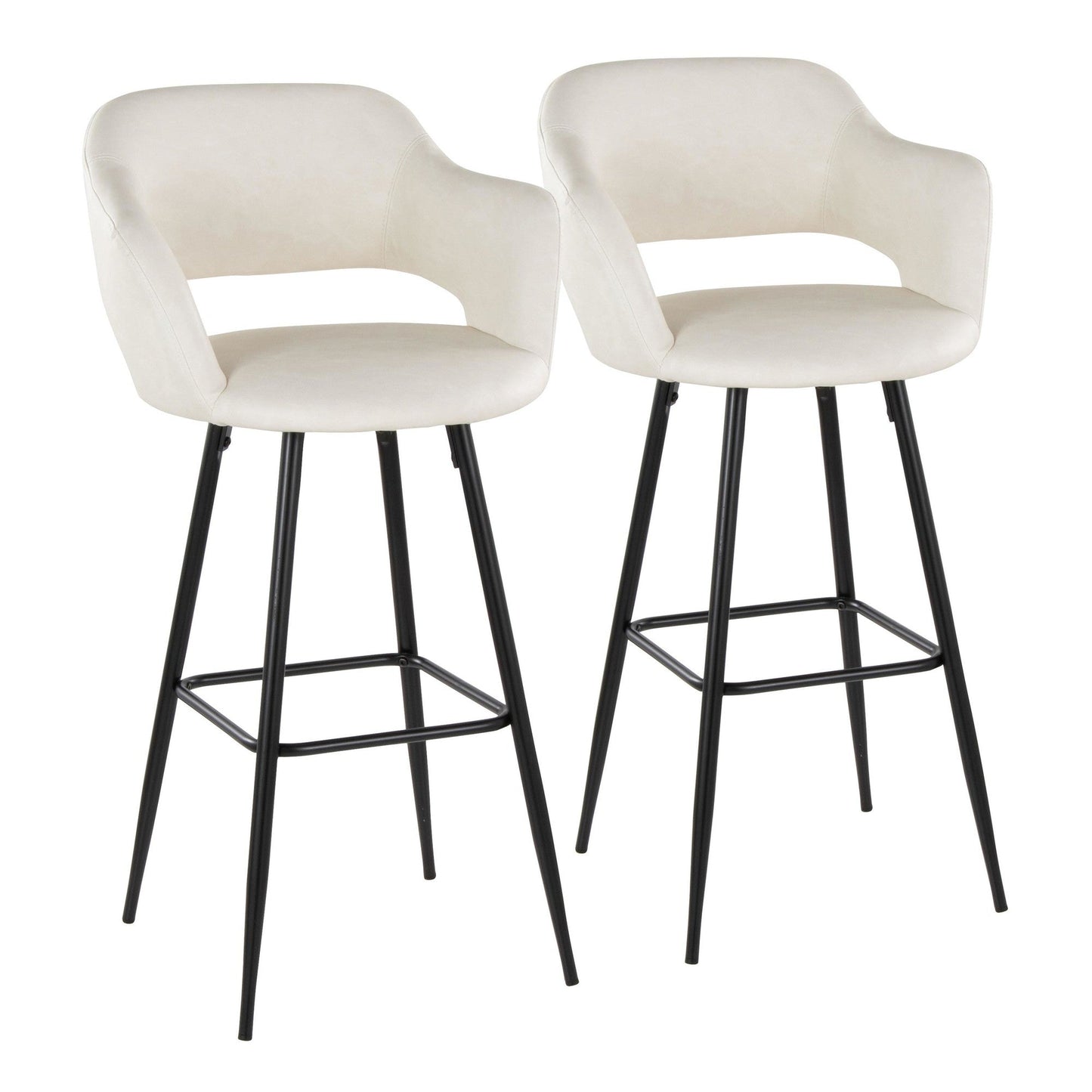 Majestic Office Furniture 30" Fixed-Height Barstool - Set of 2