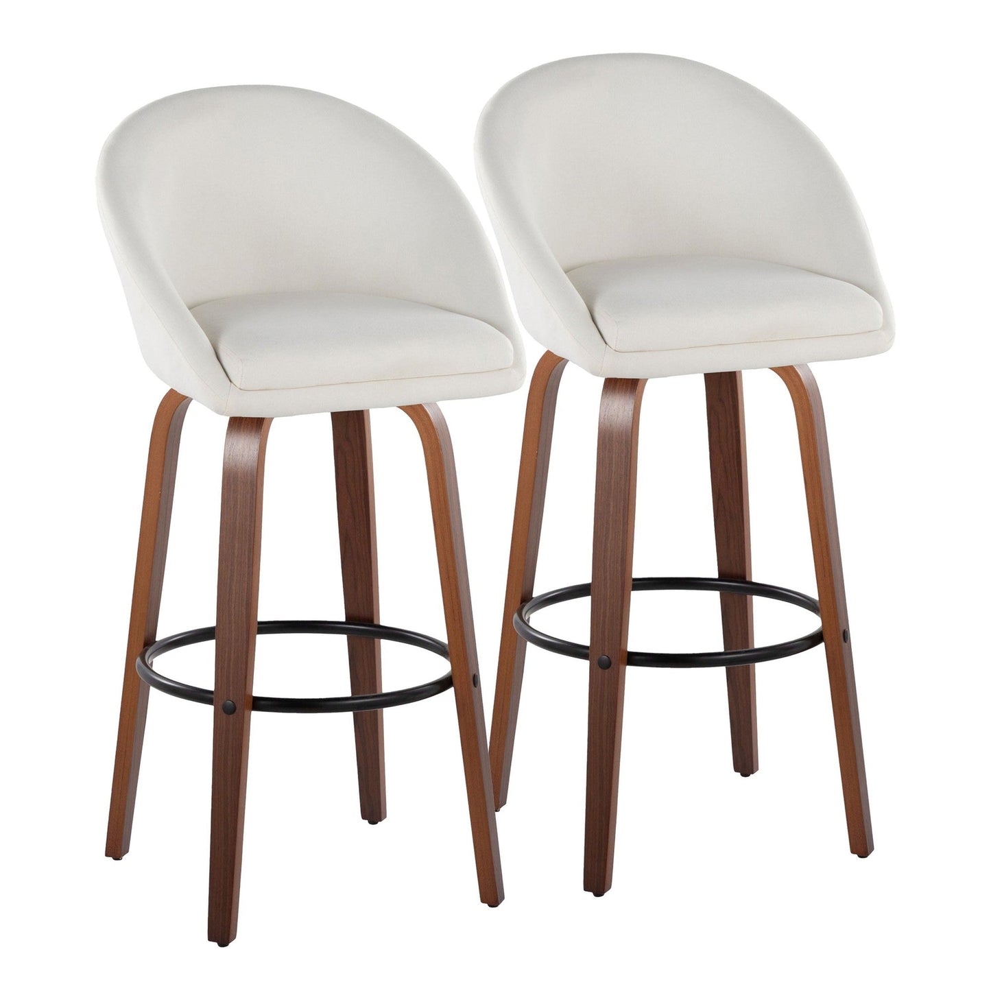Majestic Office Furniture Highback 30" Fixed-Height Barstool - Set of 2