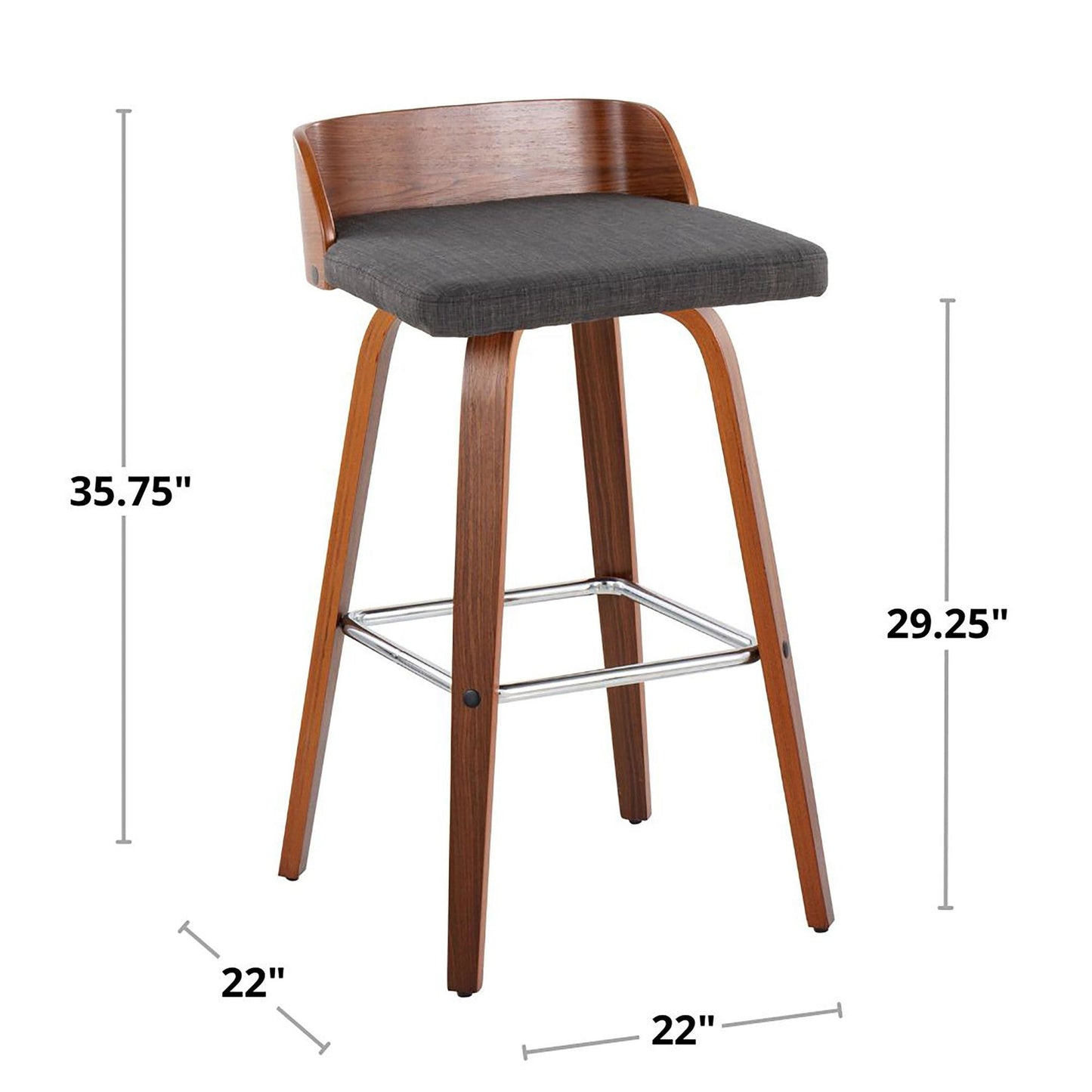Majestic Office Furniture 30" Fixed-Height Barstool - Set of 2