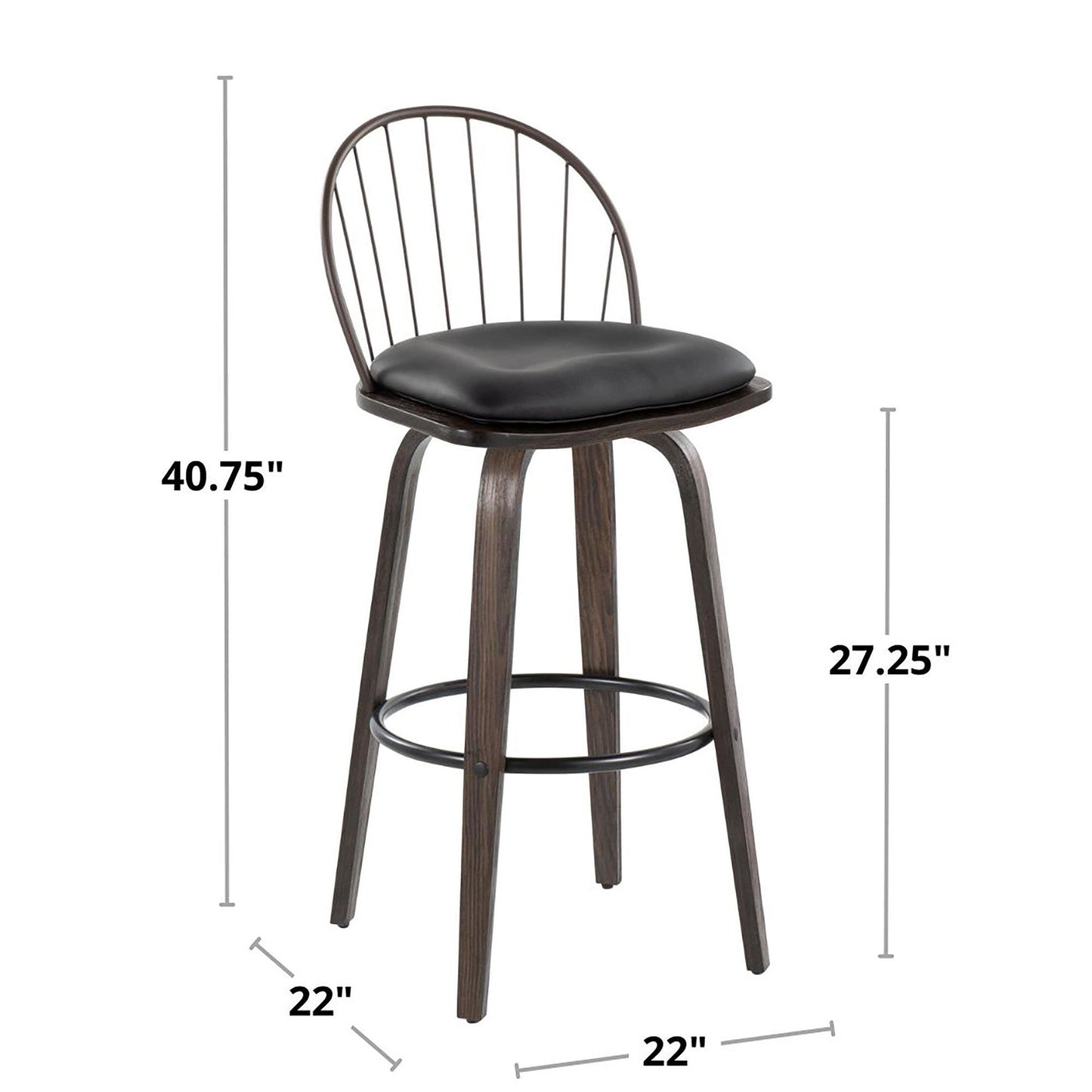Majestic Office Furniture 30" Fixed-Height Barstool - Set of 2