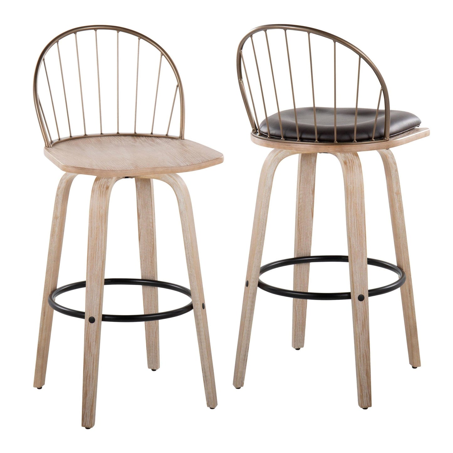 Majestic Office Furniture 30" Fixed-Height Barstool - Set of 2