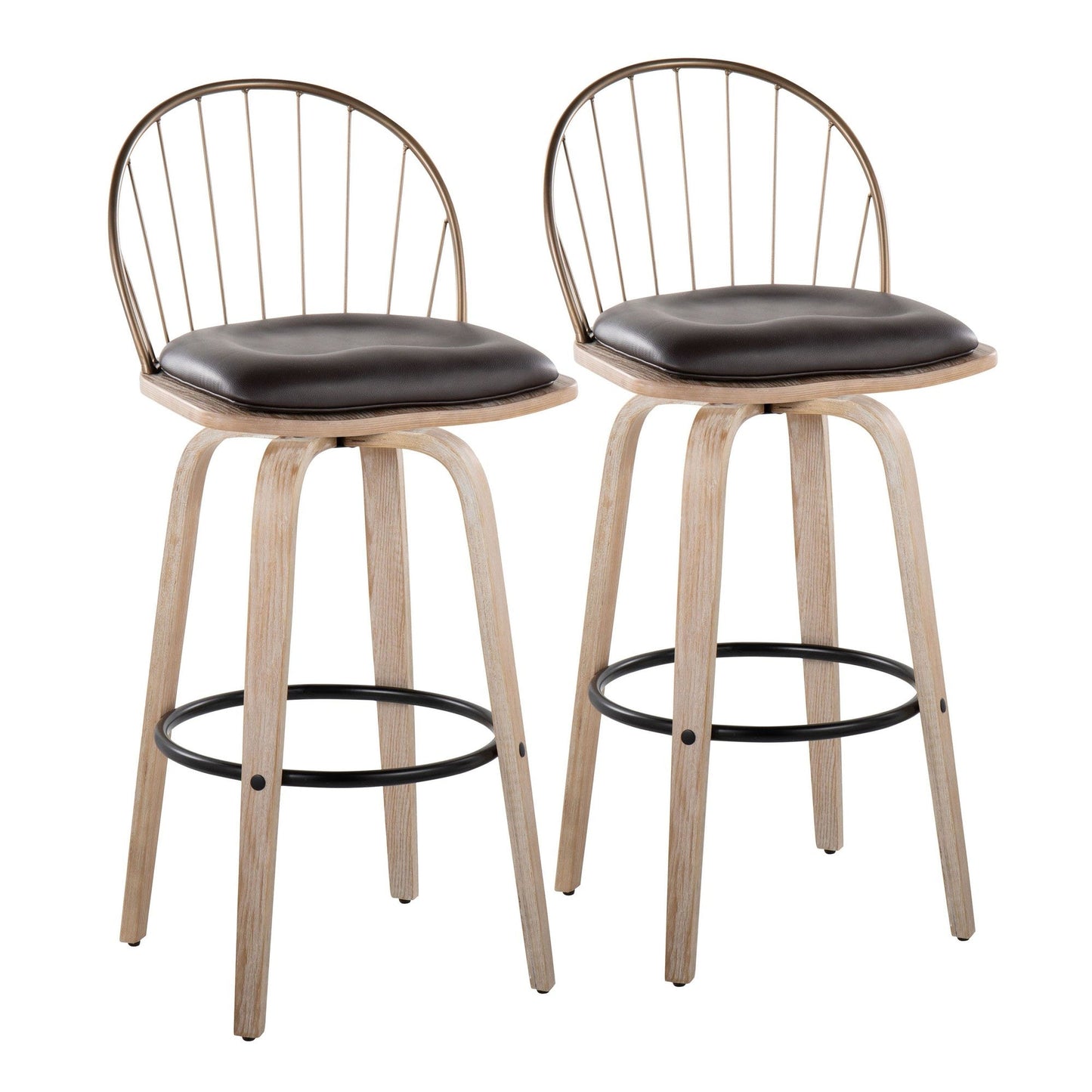 Majestic Office Furniture 30" Fixed-Height Barstool - Set of 2
