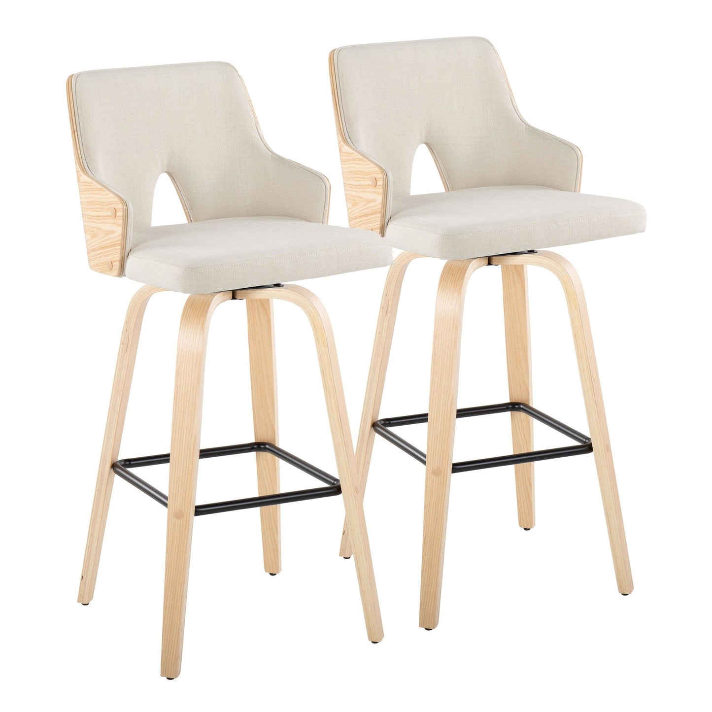 Majestic Office Furniture 30" Fixed-Height Barstool - Set of 2