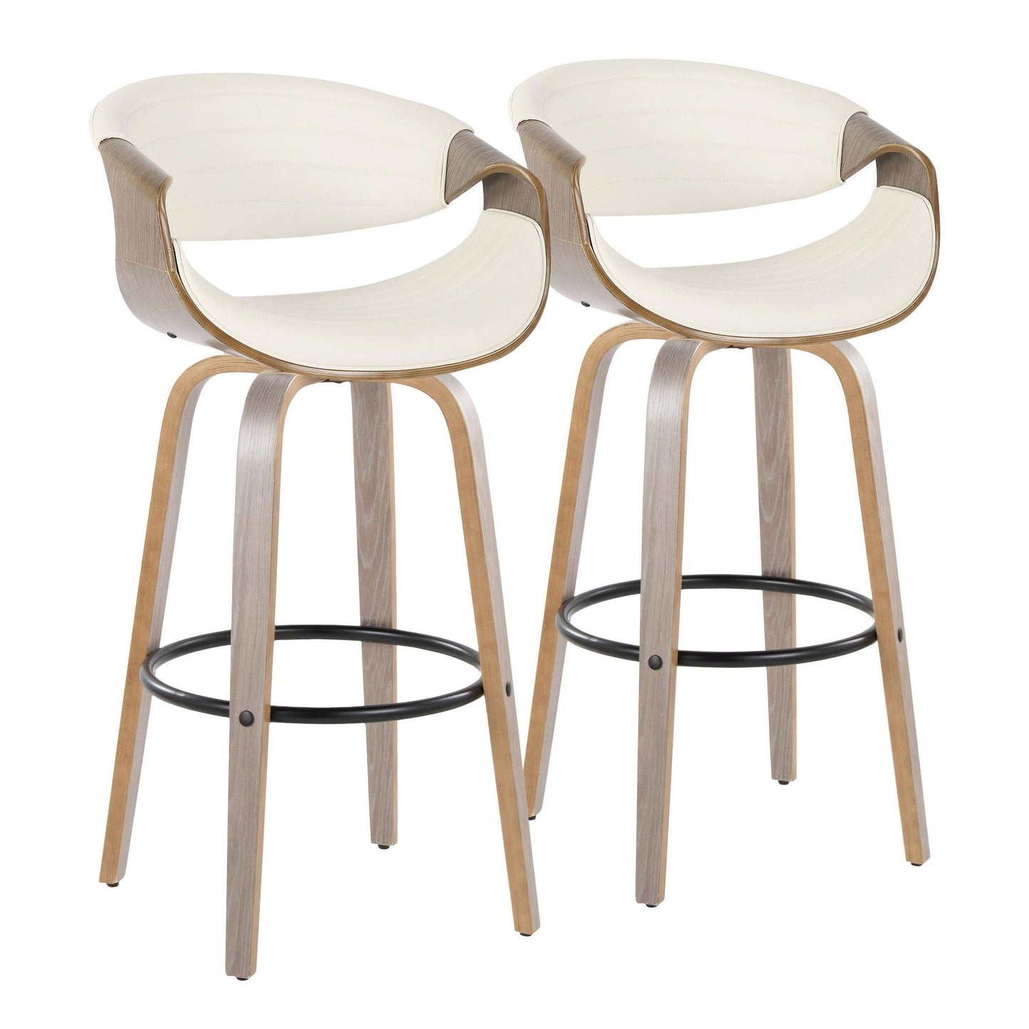 Majestic Office Furniture 30" Fixed-Height Barstool - Set of 2