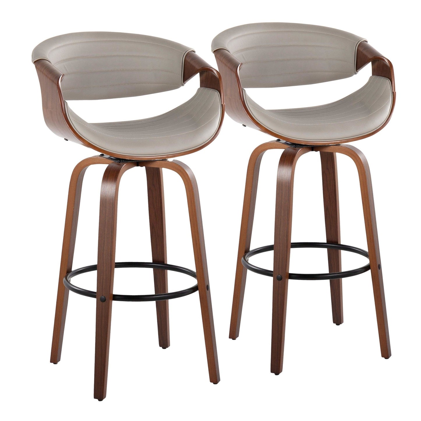 Majestic Office Furniture 30" Fixed-Height Barstool - Set of 2