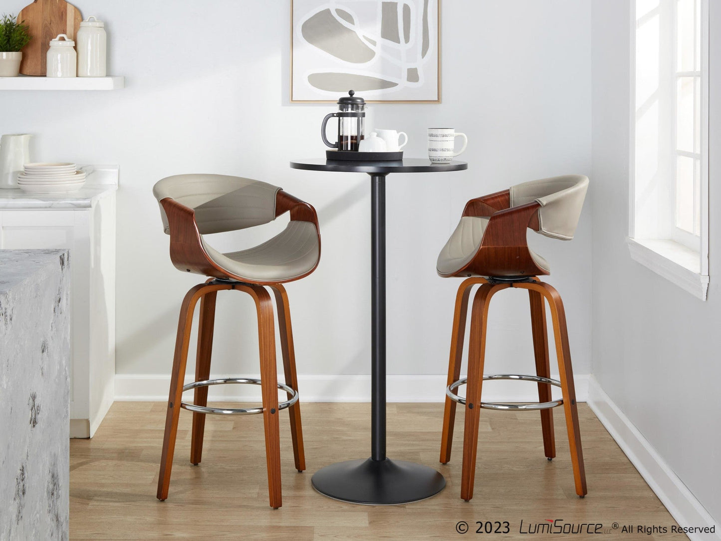 Majestic Office Furniture 30" Fixed-Height Barstool - Set of 2
