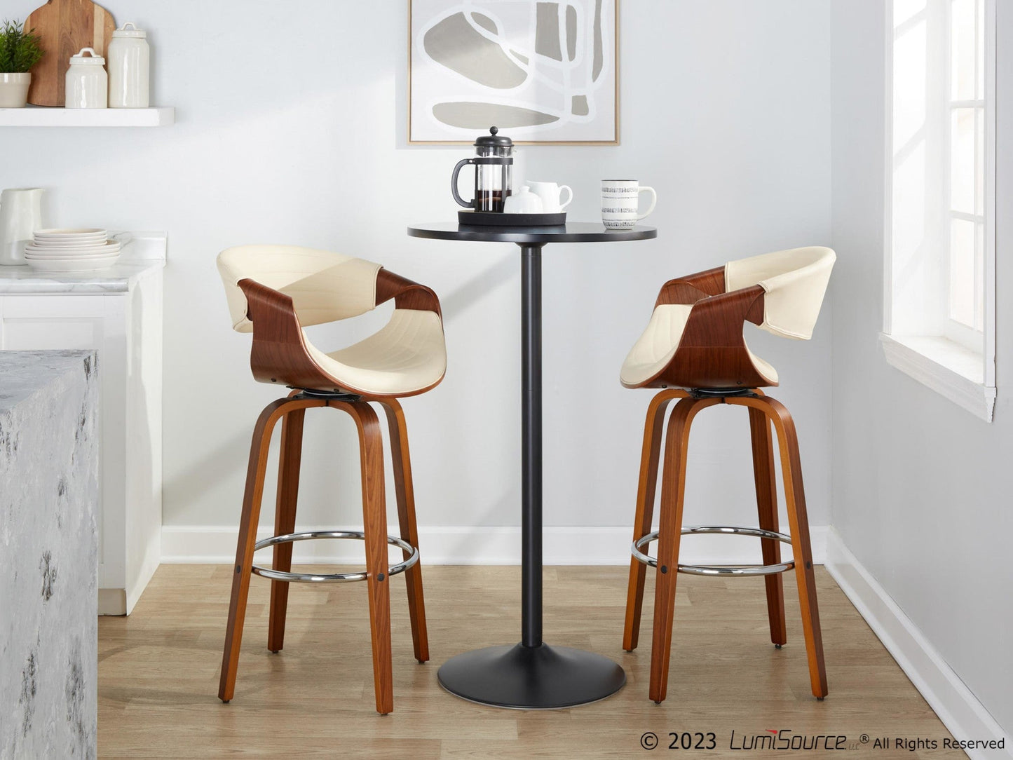 Majestic Office Furniture 30" Fixed-Height Barstool - Set of 2