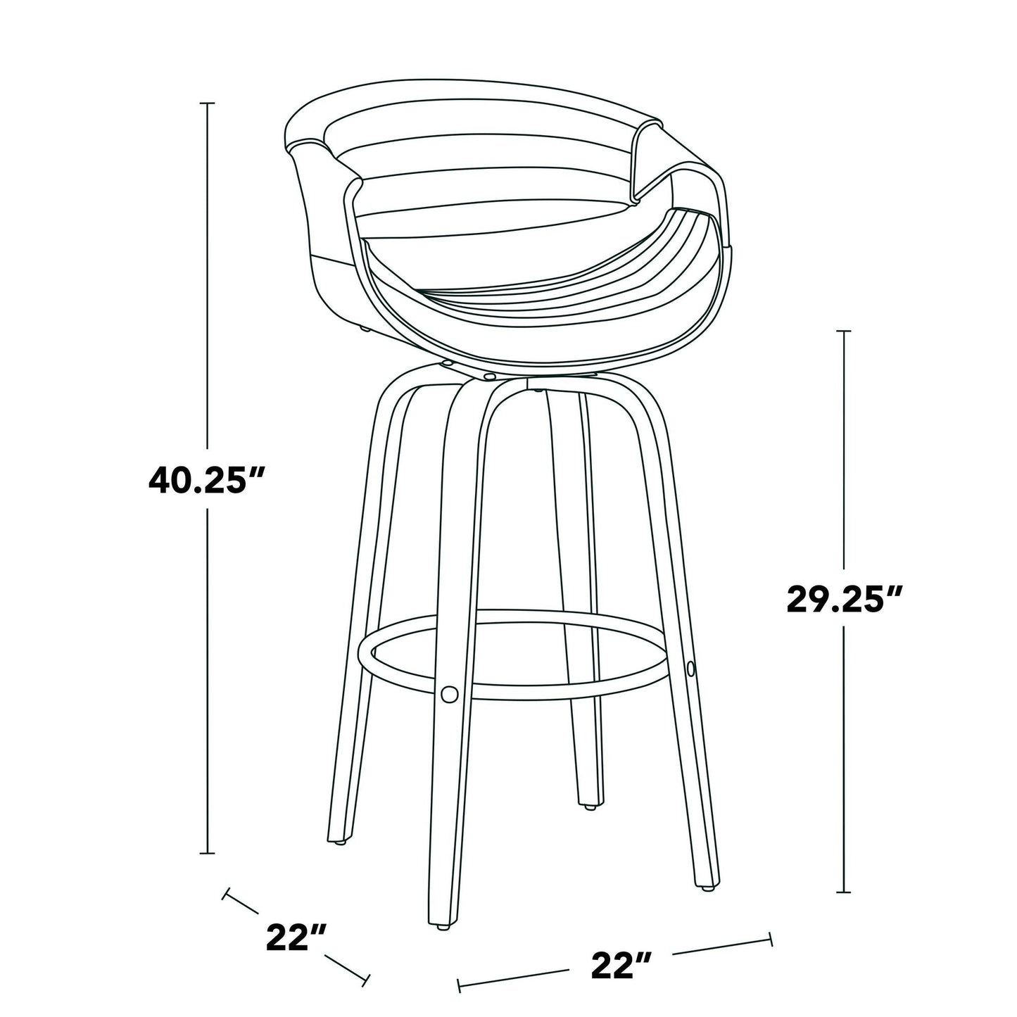 Majestic Office Furniture 30" Fixed-Height Barstool - Set of 2
