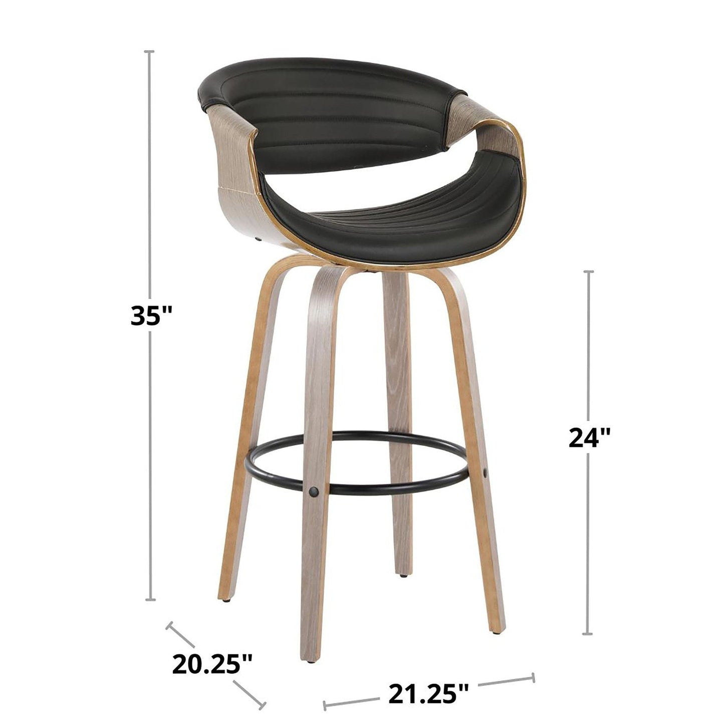 Majestic Office Furniture 30" Fixed-Height Barstool - Set of 2