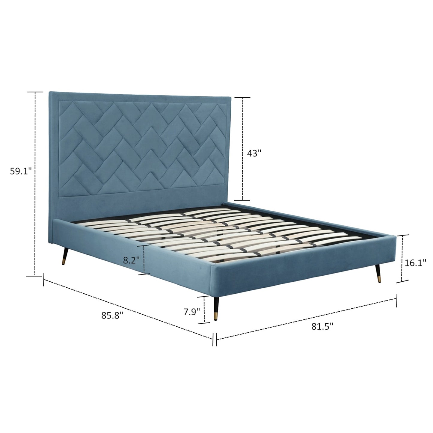Manhattan Comfort Crosby King-Size Bed