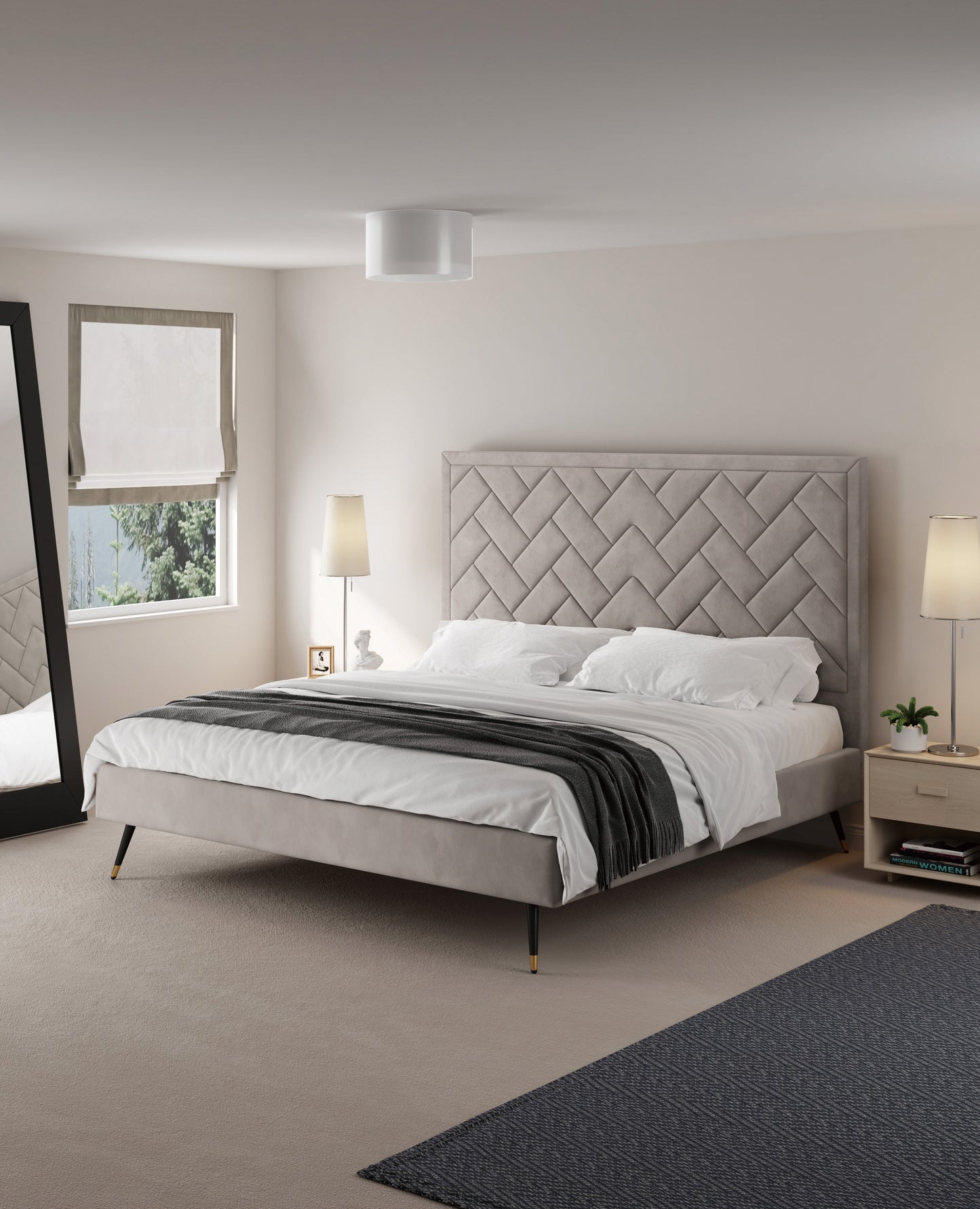 Manhattan Comfort Crosby King-Size Bed