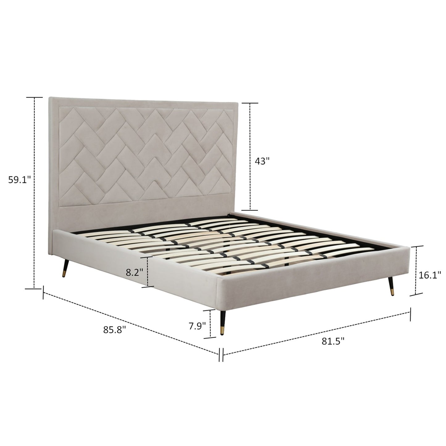 Manhattan Comfort Crosby King-Size Bed